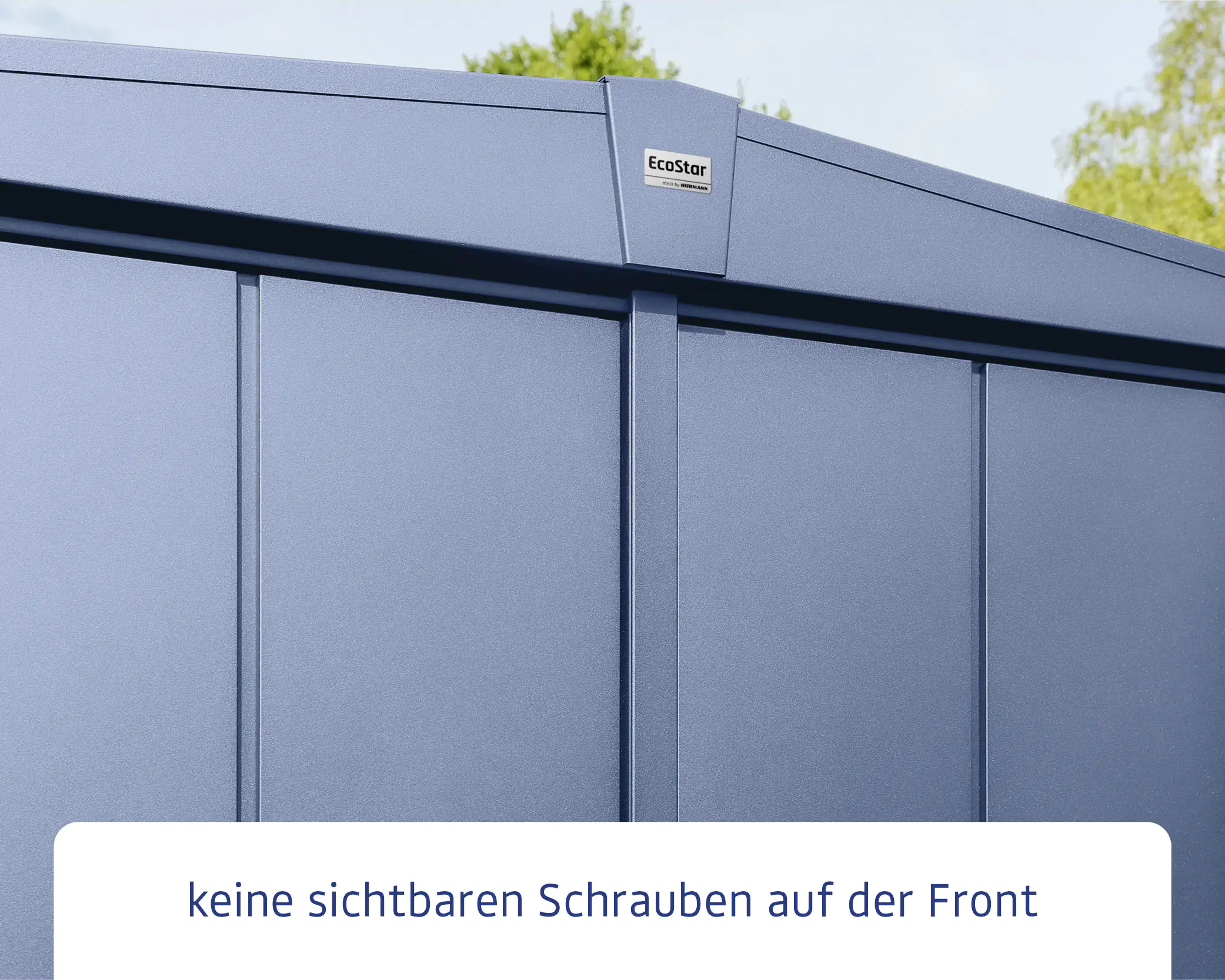 EcoStar Gerätehaus Elegant-S Typ 3 taubenblau 1 flg 323,6 x 247,7 cm