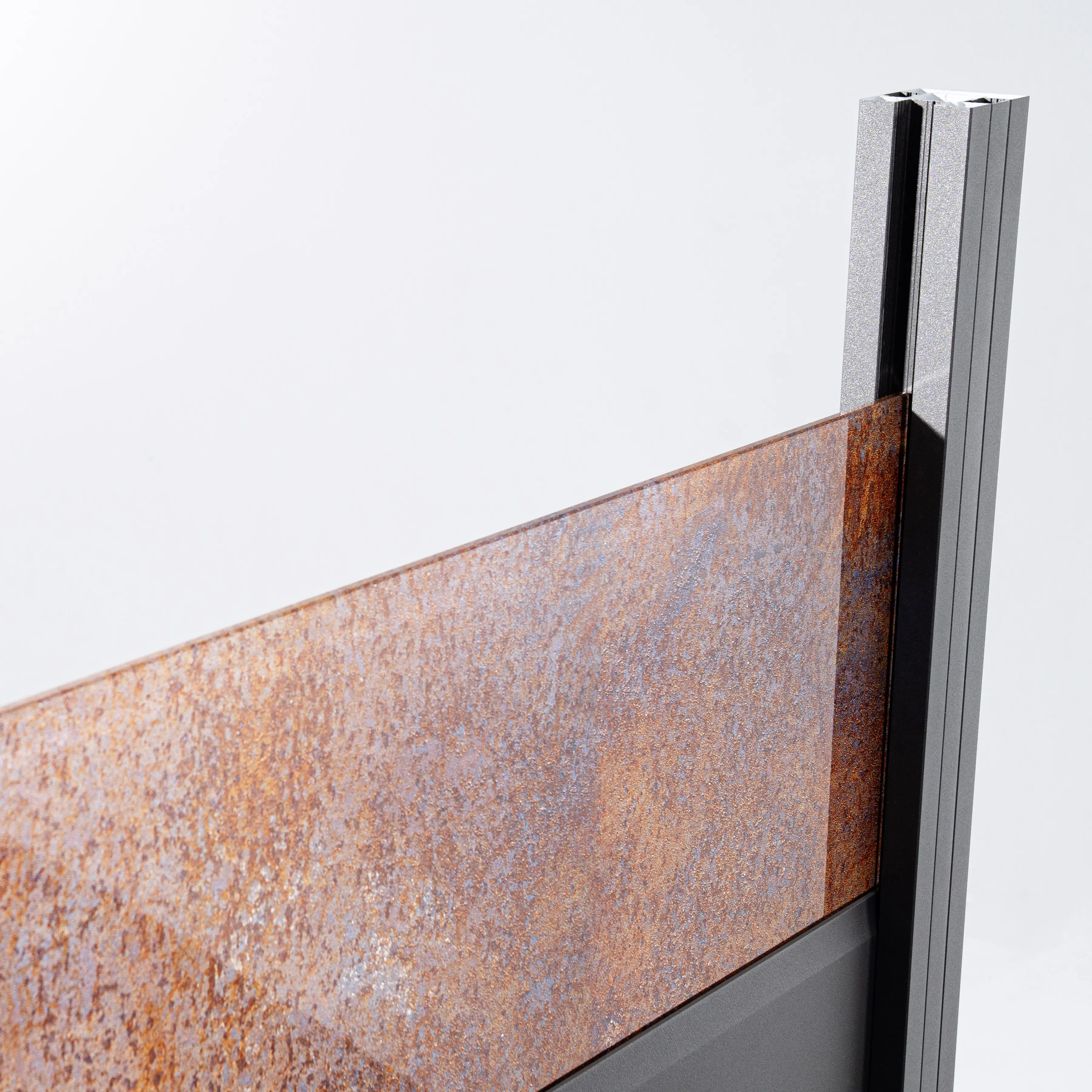 Ambiente Alu-Zaun Grundset Paneel 150 grau 187 x 184,2 cm 68 mm 