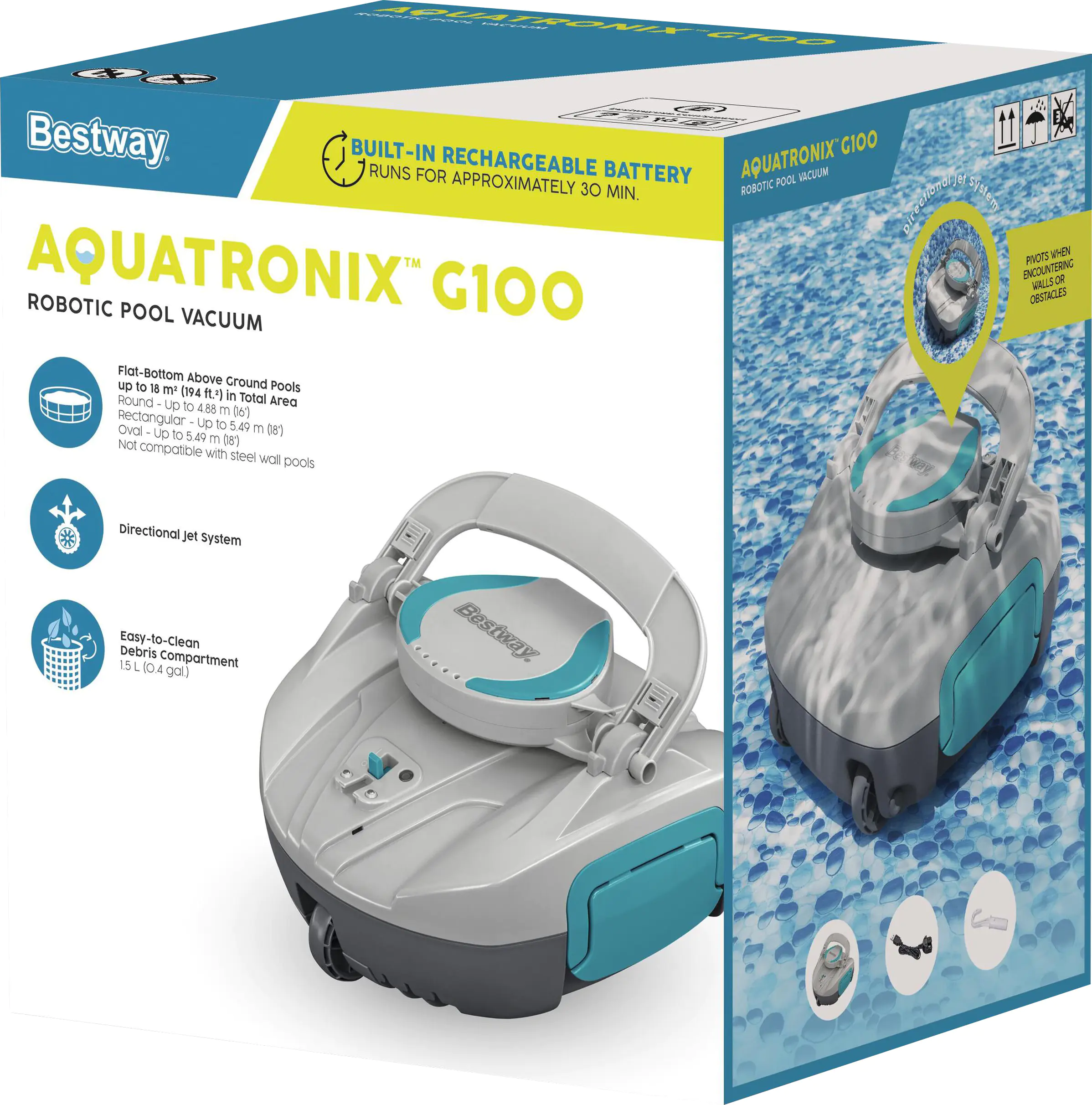 Bestway Akku Poolroboter AquaTronix G100 grau blau