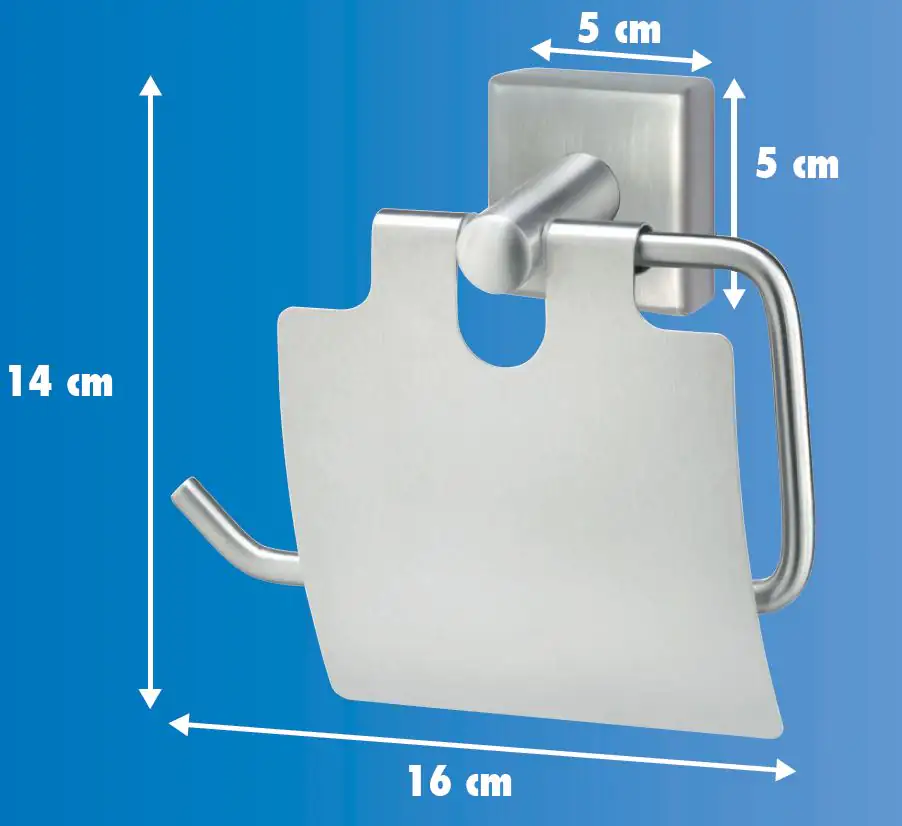 TrendLine Toilettenpapierhalter Edelstahl gebürstet Simple Cube mit Deckel