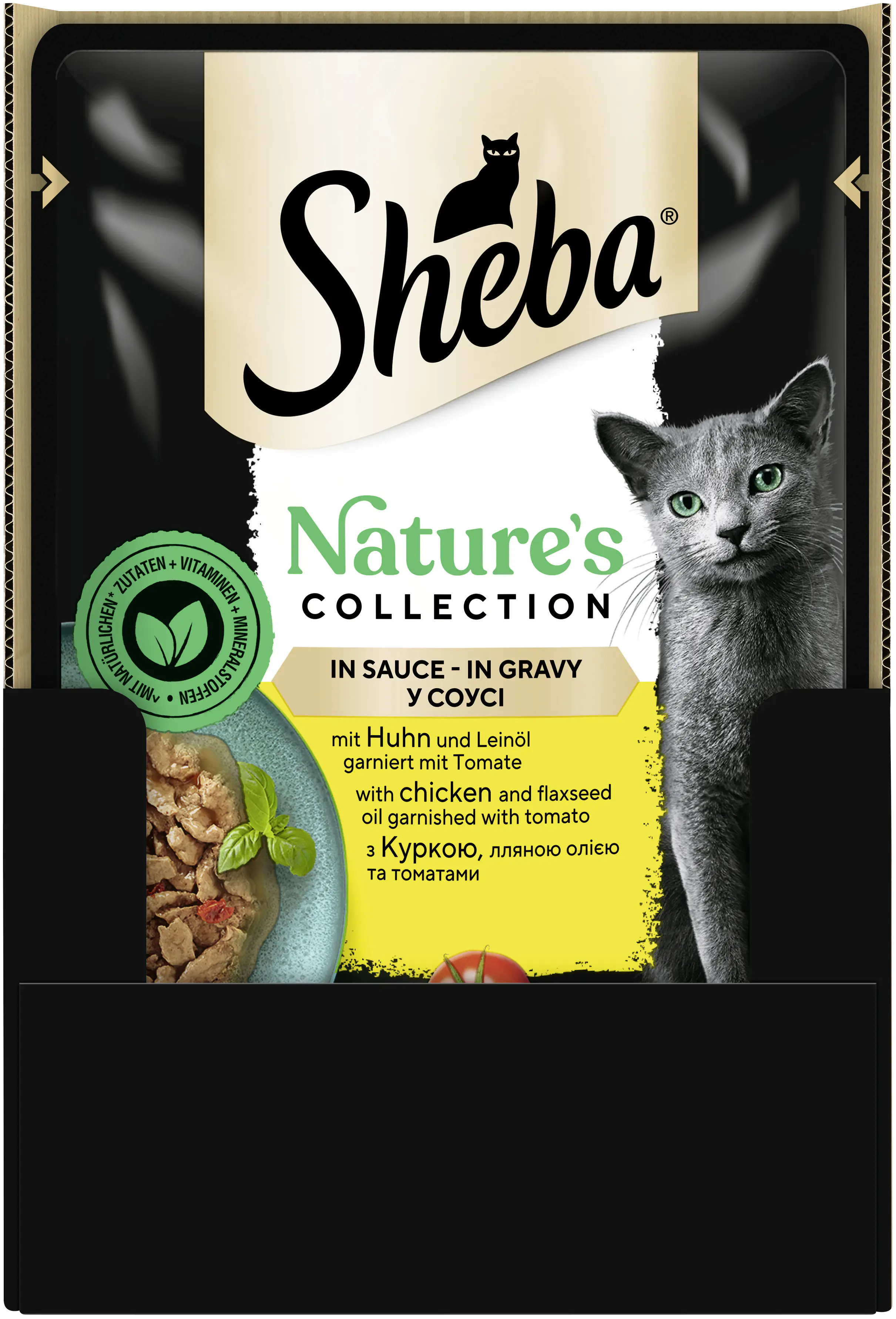 Sheba Pouch Katzennassfutter Adult 85 g Huhn & Leinöl