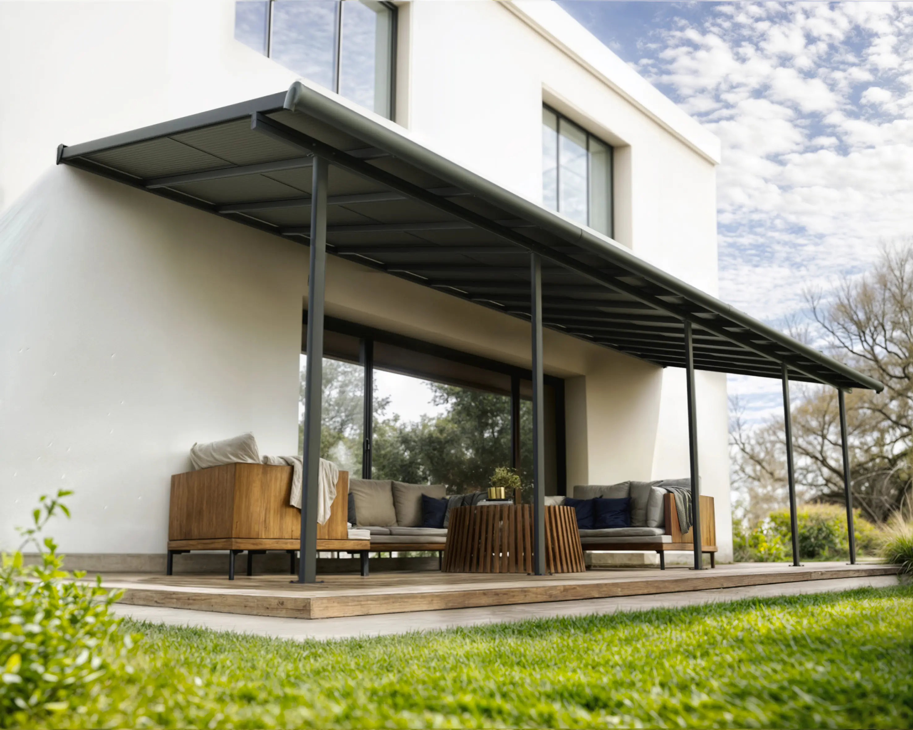 Canopia Terrassenüberdachung Sierra Cabrio 860 x 295 cm grau 
