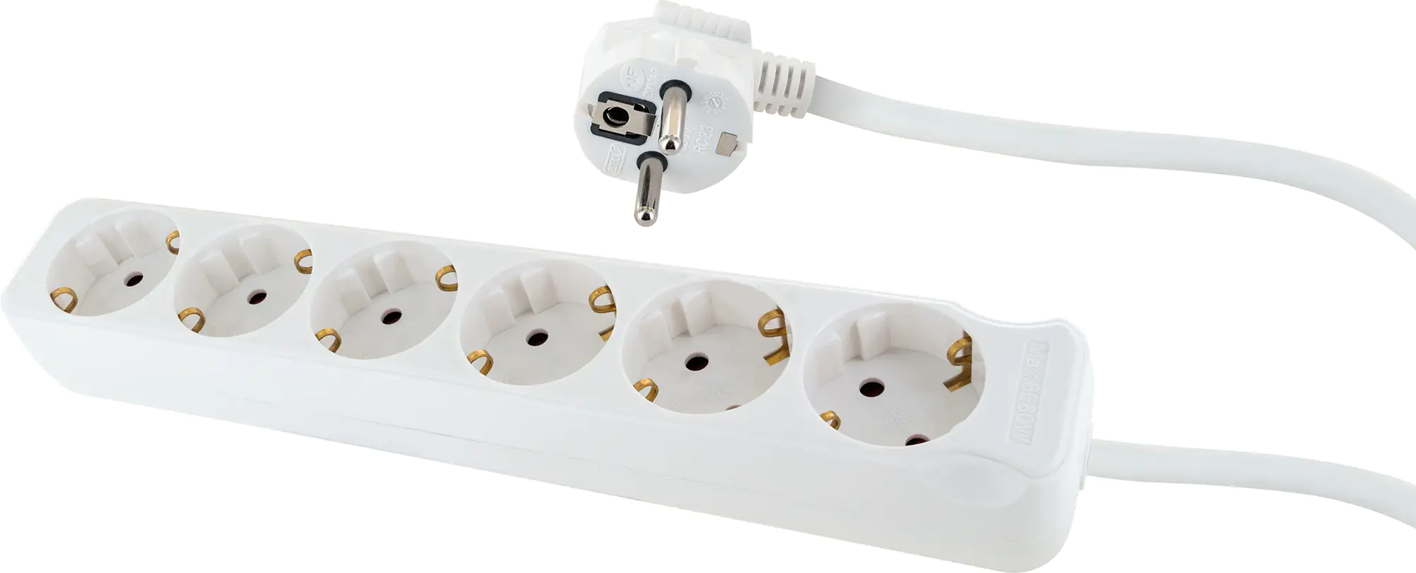 SCHWAIGER Steckdosenleiste 6-fach + 2xUSB 1,4 m Kabel, weiß