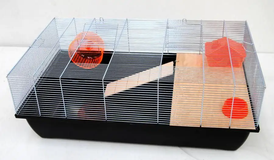 Ollesch Kleintierkäfig Tommy chrom schwarz 78x47,5x33 cm, mit Mäuseverdrahtung