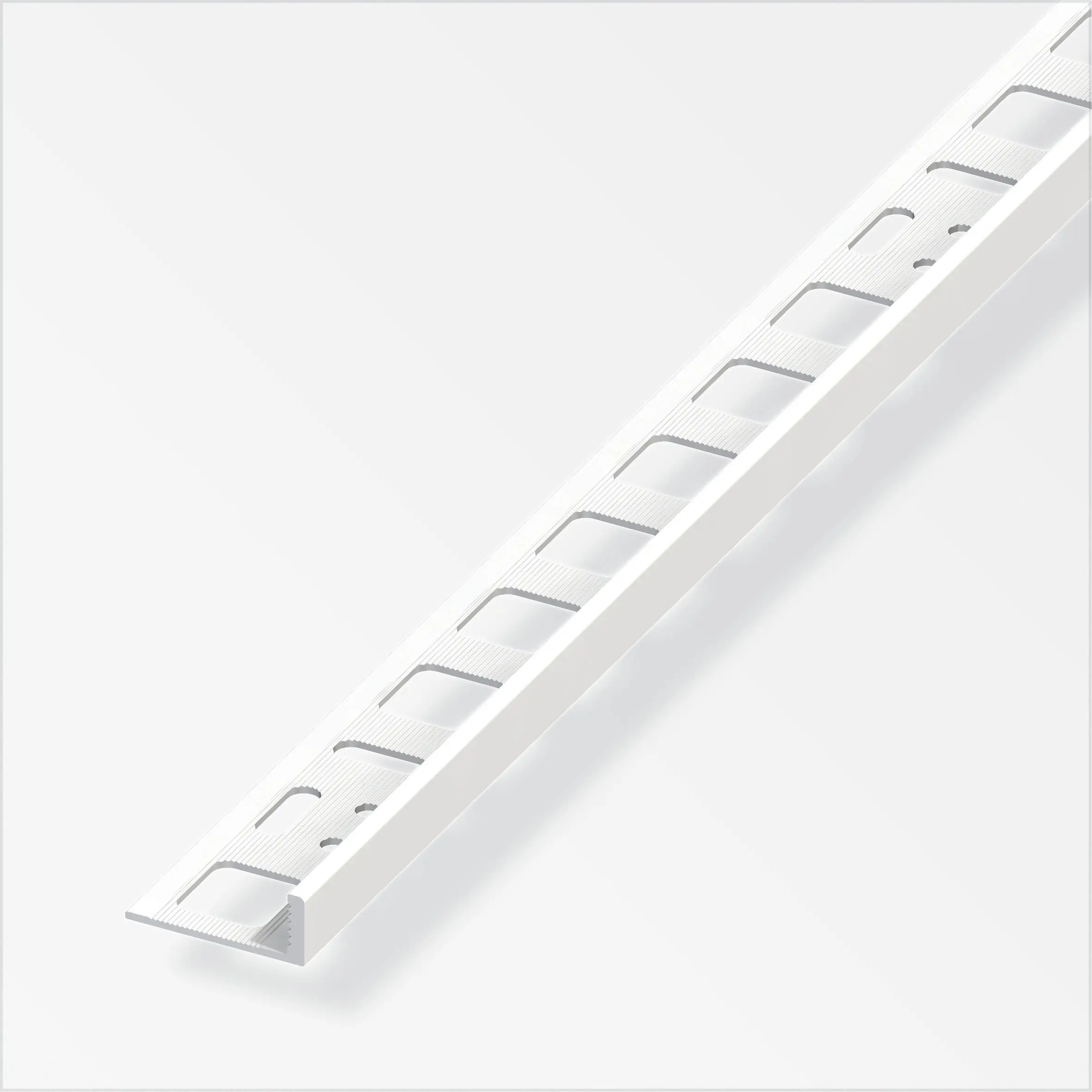 alfer Winkelprofil 2.5 m, 10 x 21 mm PVC (Kunststoff) glatt weiss