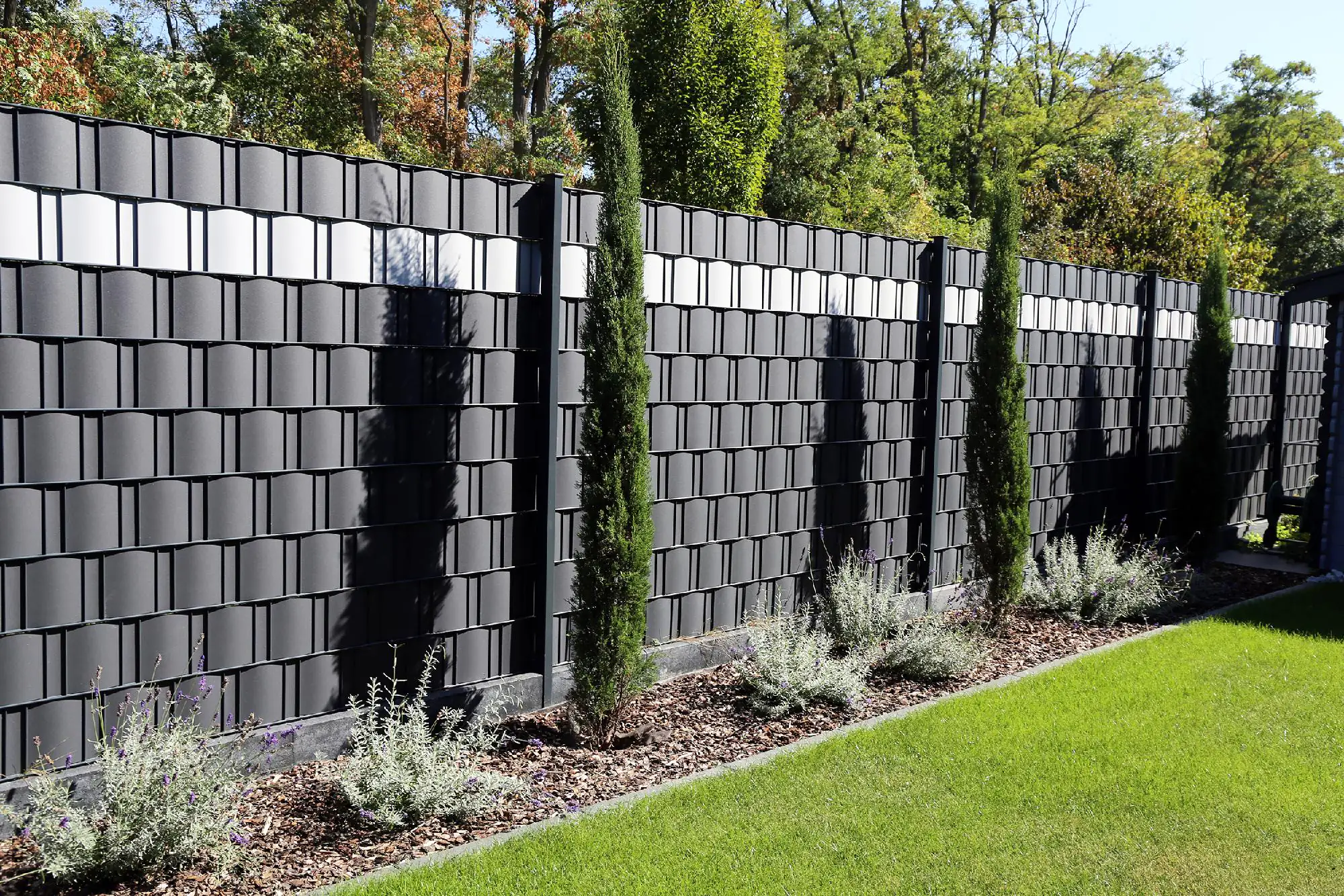 TrendLine Sichtschutzstreifen anthrazit 20,5 m x 19 cm