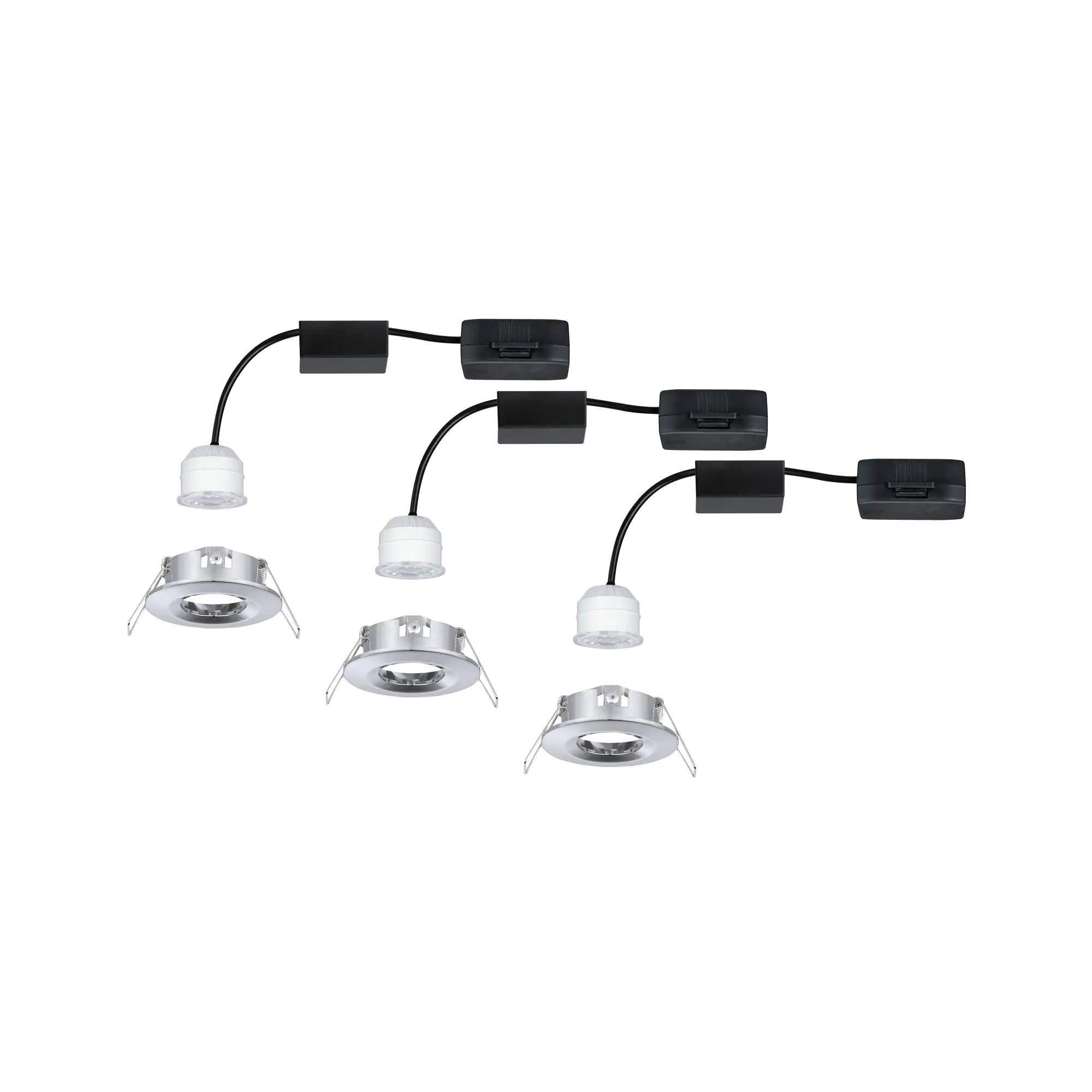 Paulmann Einbauleuchte Nova mini Coin Chrom starr 3er set