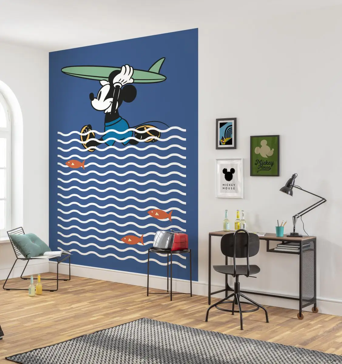 Komar Vlies Fototapete Mickey gone Surfin' 200 x 280 cm 