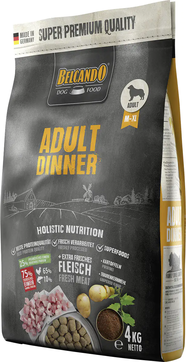 Belcando Dinner Hundetrockenfutter Adult 4 kg Geflügel & Rind