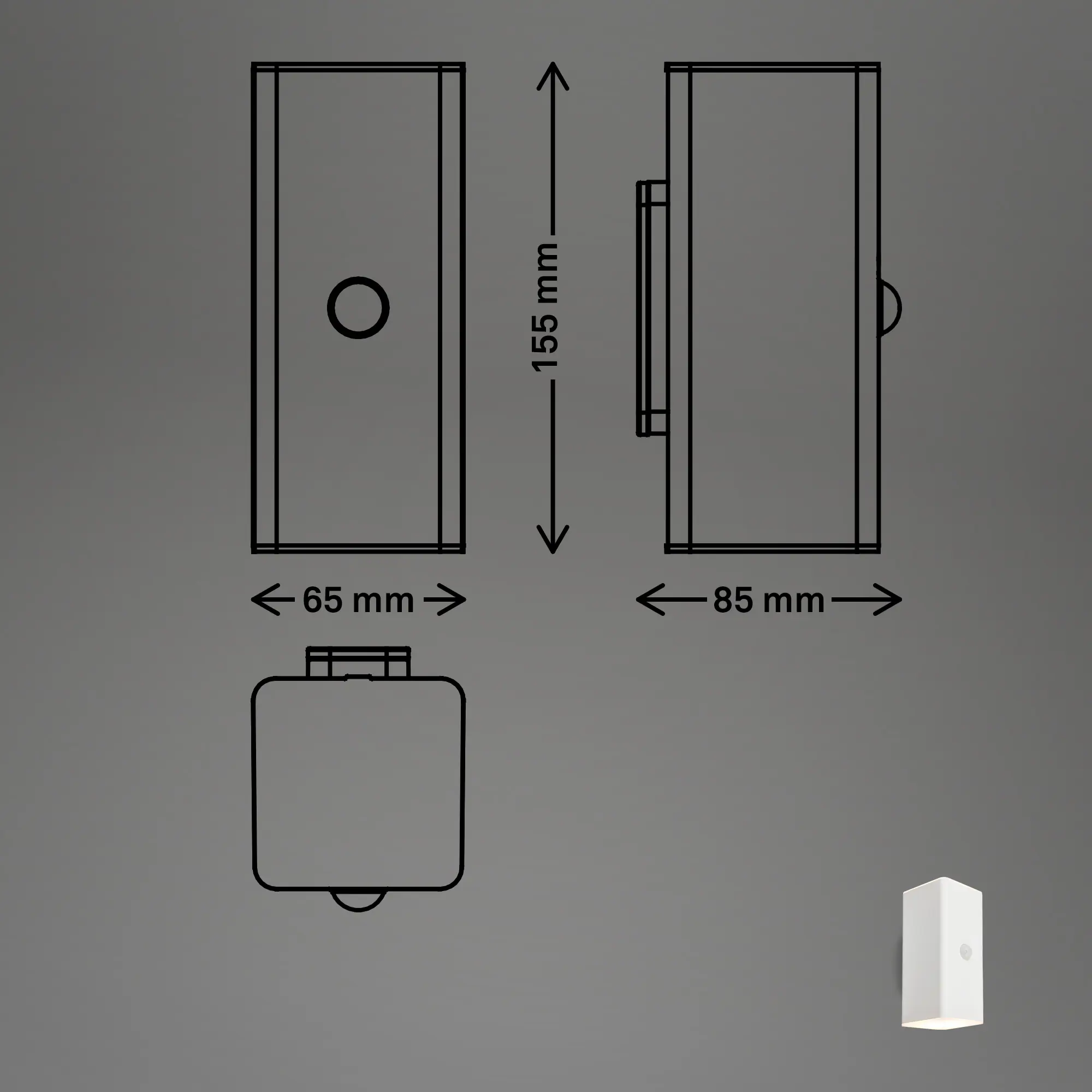 Briloner LED Akku-Außenwandleuchte Kuni 6W weiß warmweiß