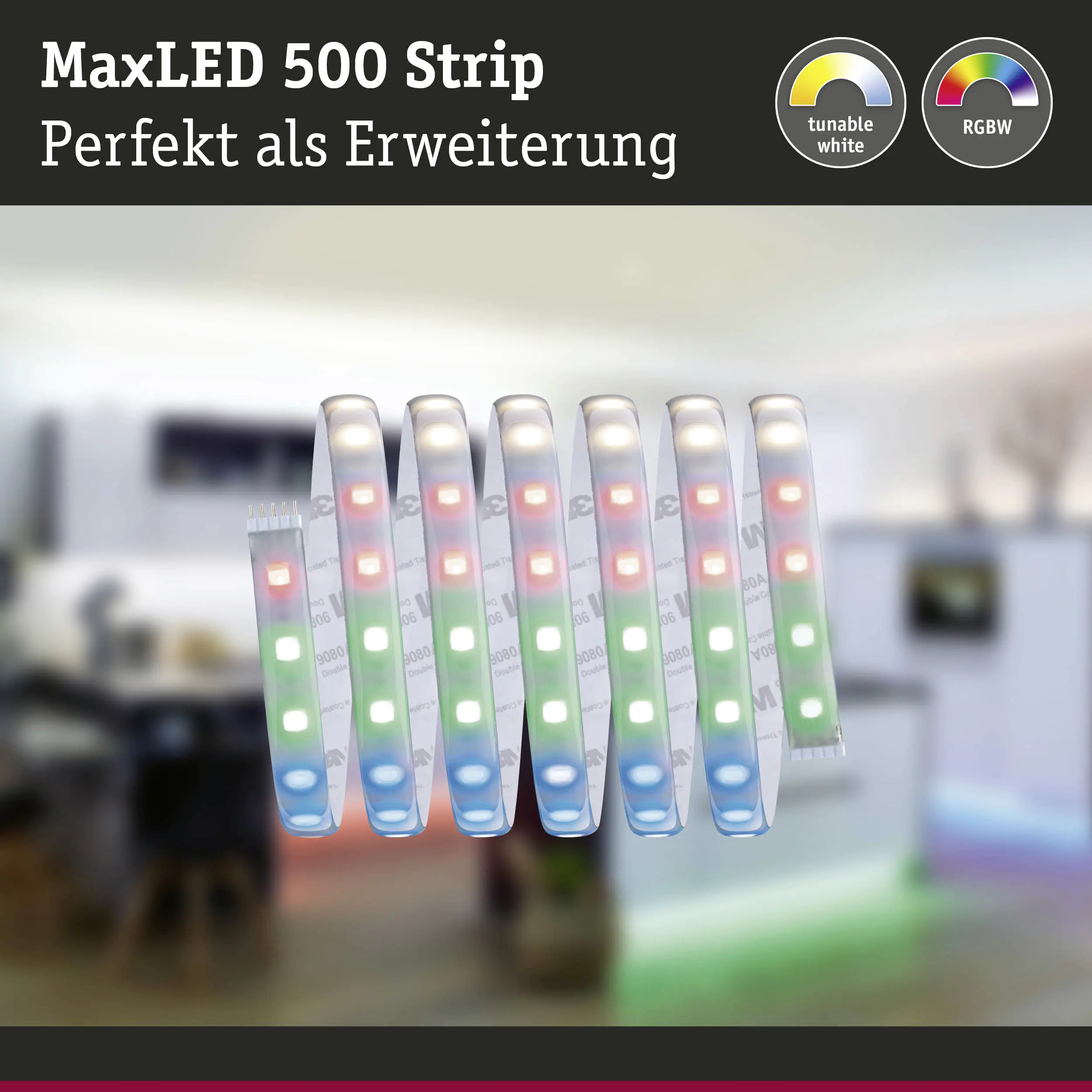 Paulmann MaxLED 500 Stripe 2,5 m RGBW IP44 Cover silber