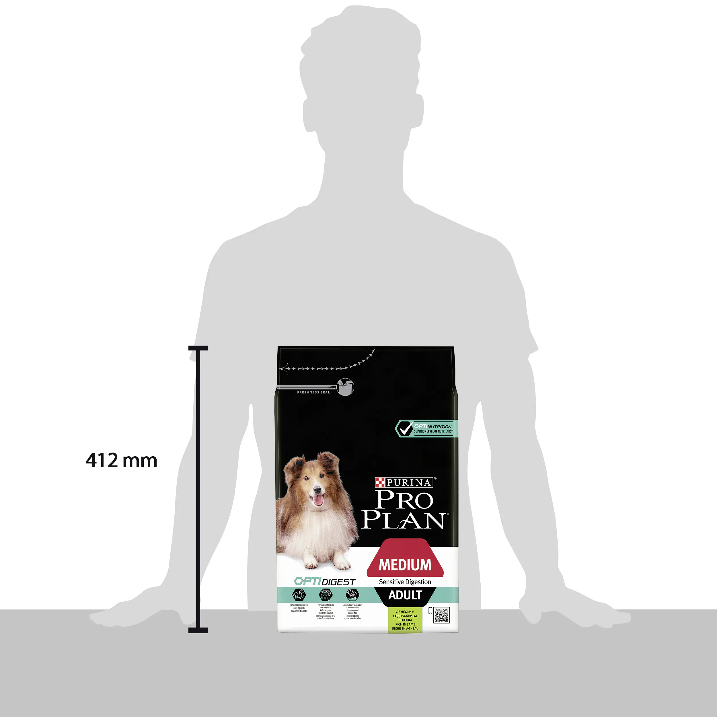 Purina Pro Hundetrockenfutter Adult Medium 3 kg Lamm & Reis