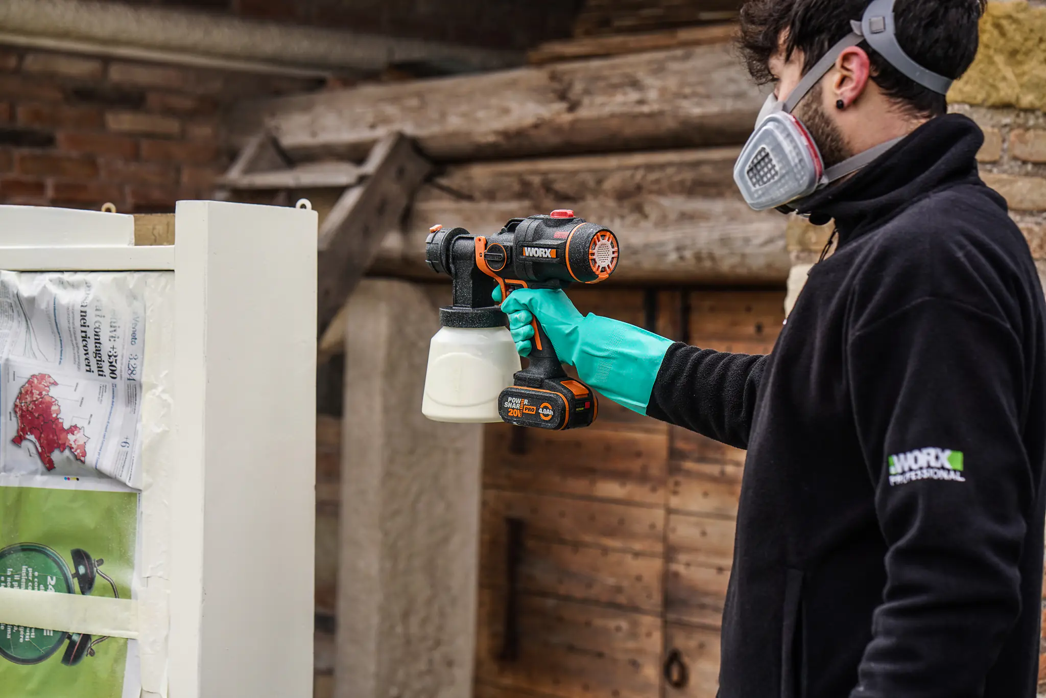 Worx NITRO Akku-Farbsprühgerät WX020.9  20 V Solo