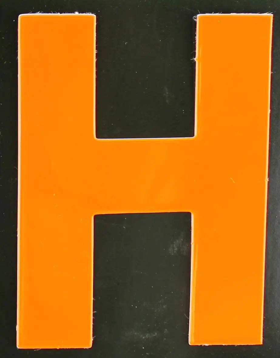 Conacord Reflektierender Klebebuchstabe "H" orange 80 mm