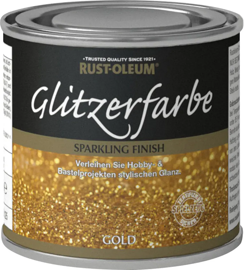 Rust-Oleum Glitzerfarbe Decklack 125 ml gold