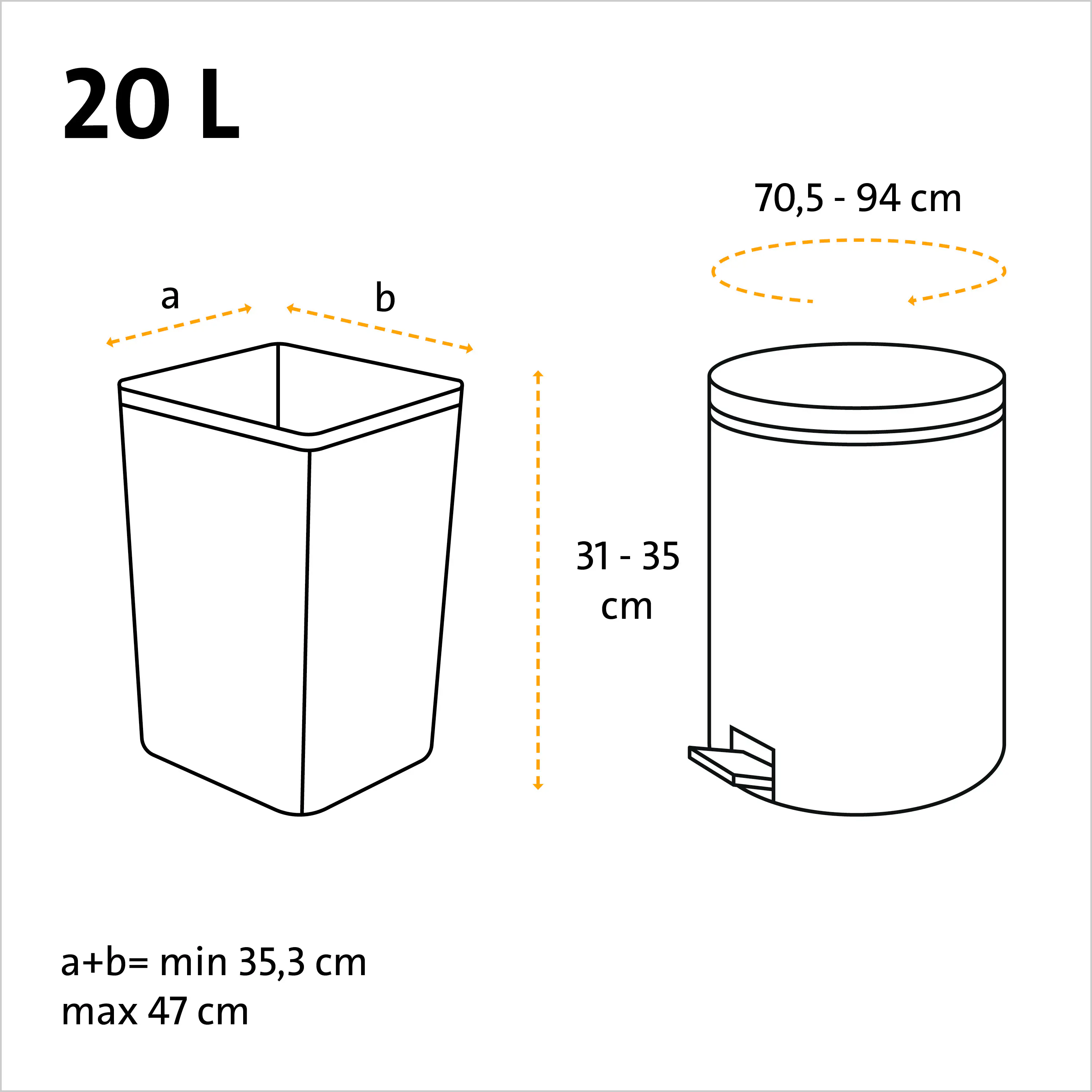 Swirl Bio-Müll-Folienbeutel mit Tragegriff 20 L 6 Stück