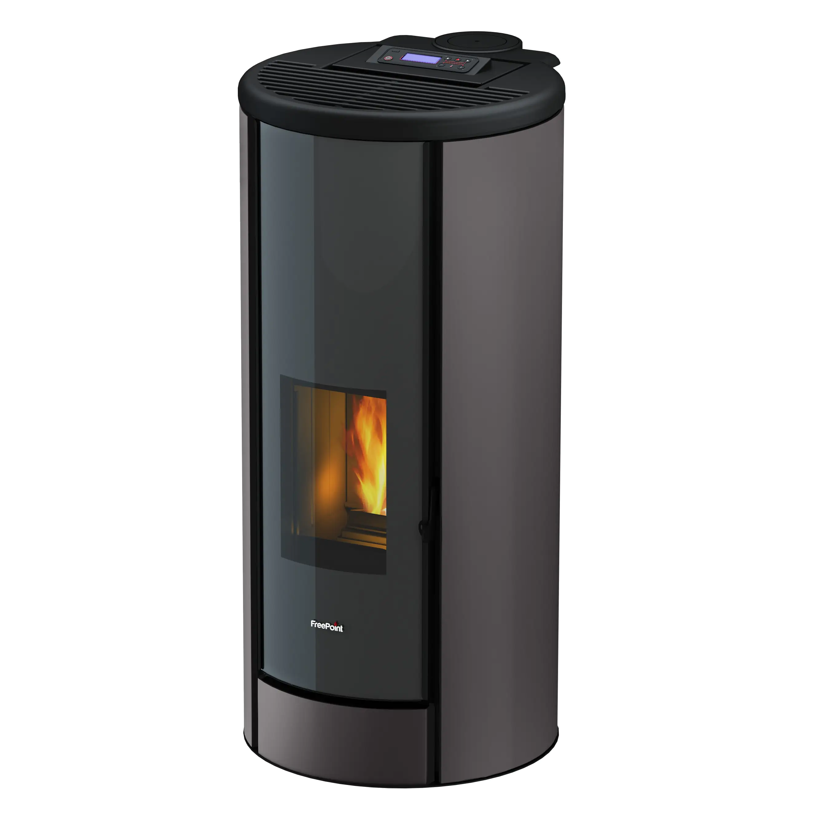 FreePoint Pelletofen Breeze titanium schwarz, bis 9,1 kW Heizleistung