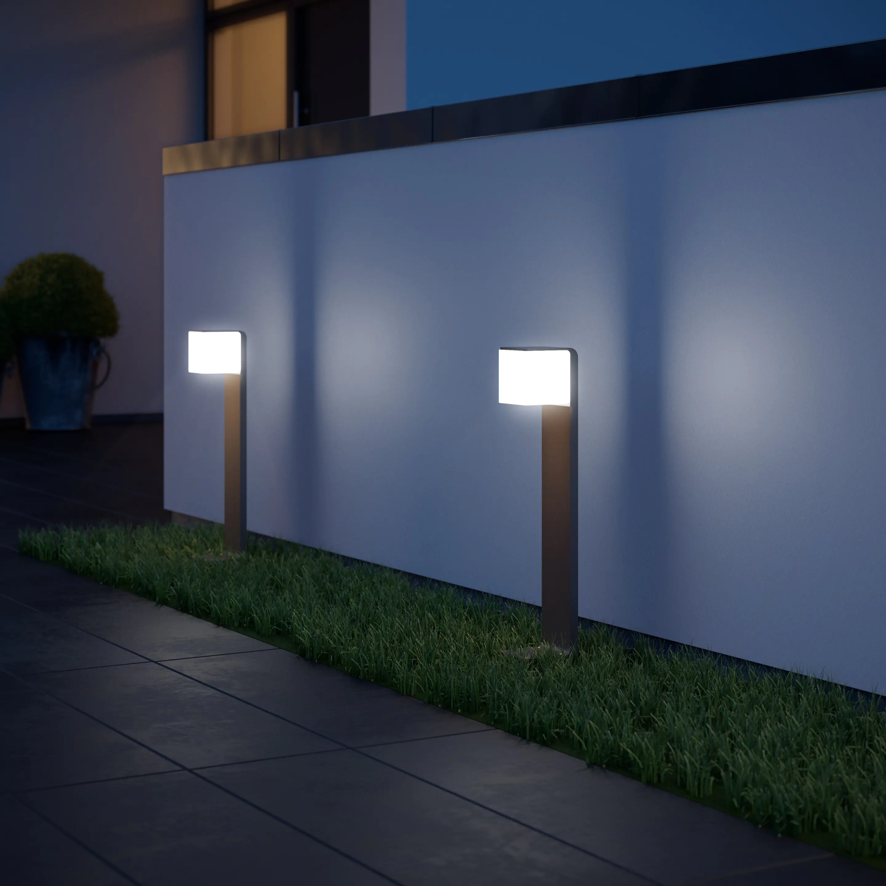 Steinel Außenleuchte GL 80 SC Anthrazit mit Bewegungsmelder & Bluetooth