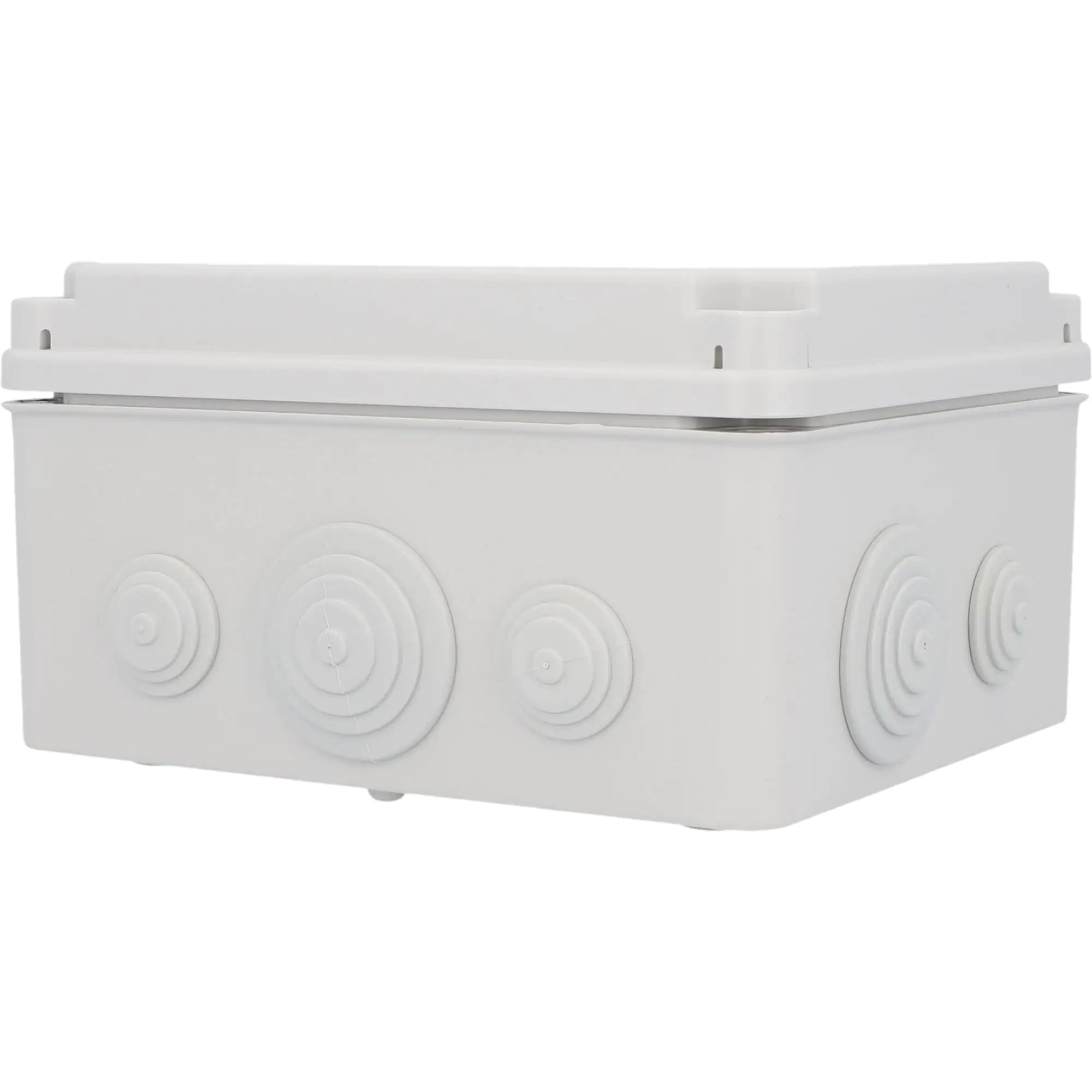 Aufputz- Abzweigdose IP65, mit Schraubdeckel, 165 x 105 x 190 mm, grau