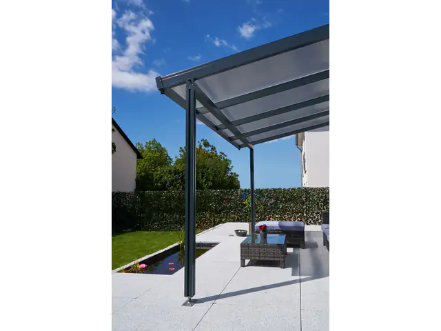 Gutta Doppelstegplatte Zebraplatte 200 x 98 cm 16 mm anthrazit
