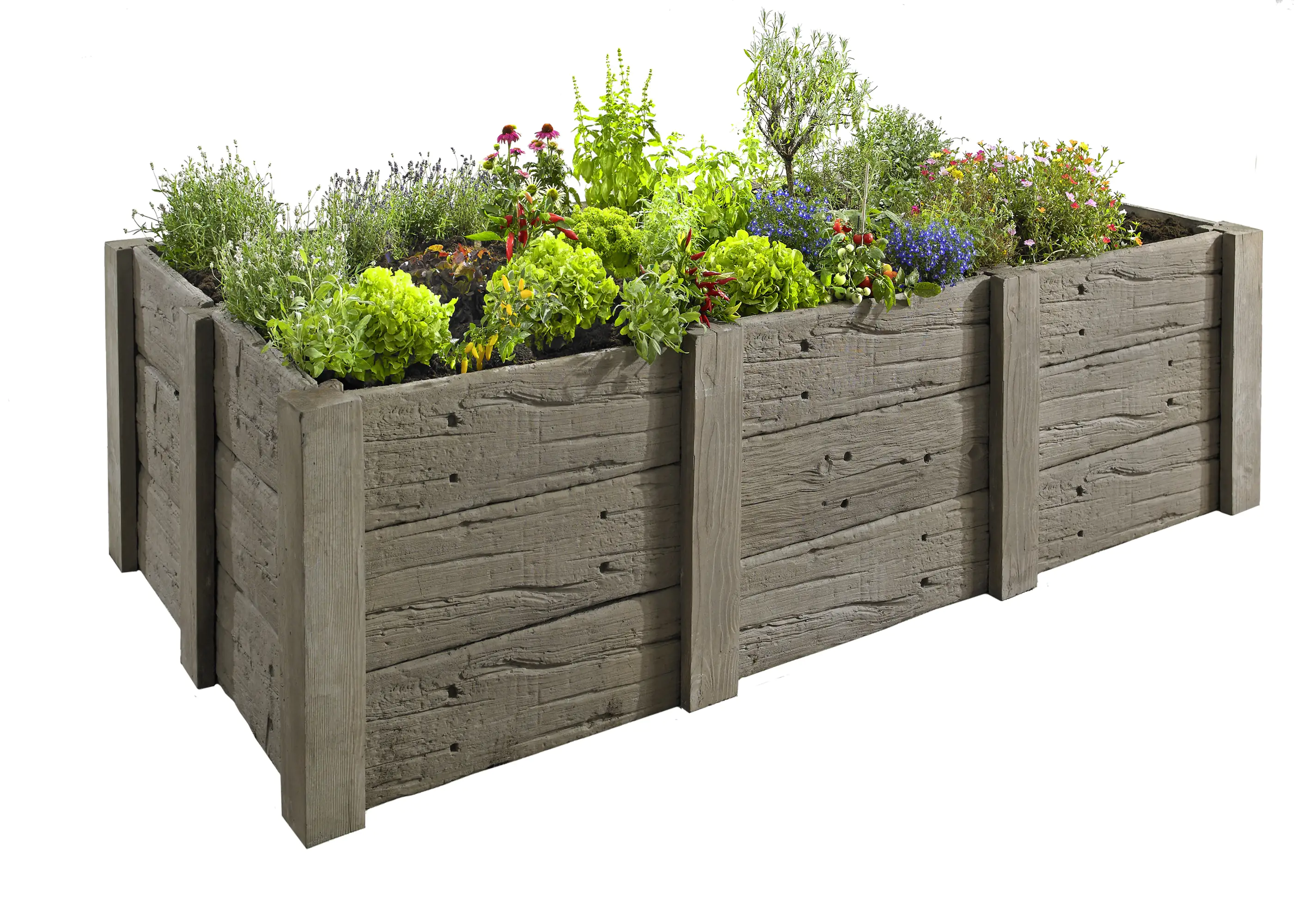 Kann Hochbeet-Set 1 Antik 220 x 150 x 75 cm braun