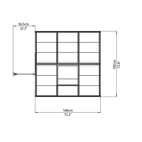 TrendLine Gewächshaus Mythos I 6x6 186 x 185 x 209 cm