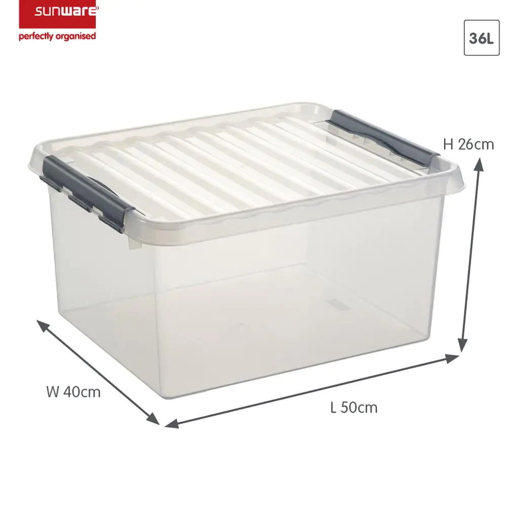 Sunware Aufbewahrungsbox Q-Line 36L transparent 50 x 40 x 26 cm