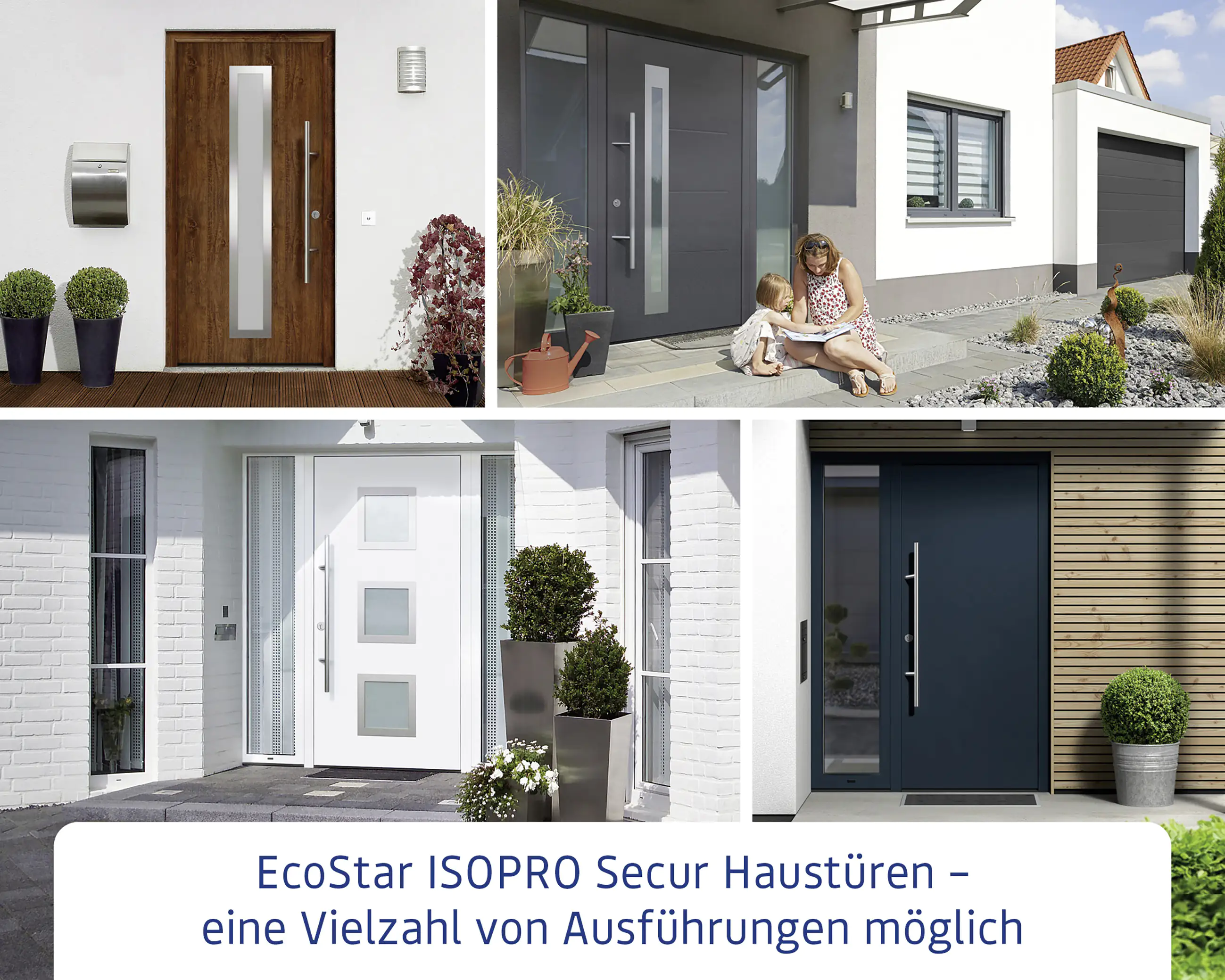 EcoStar Haustür ISOPRO Secur IPS 700S RC2 graualuminium 110 x 210 cm