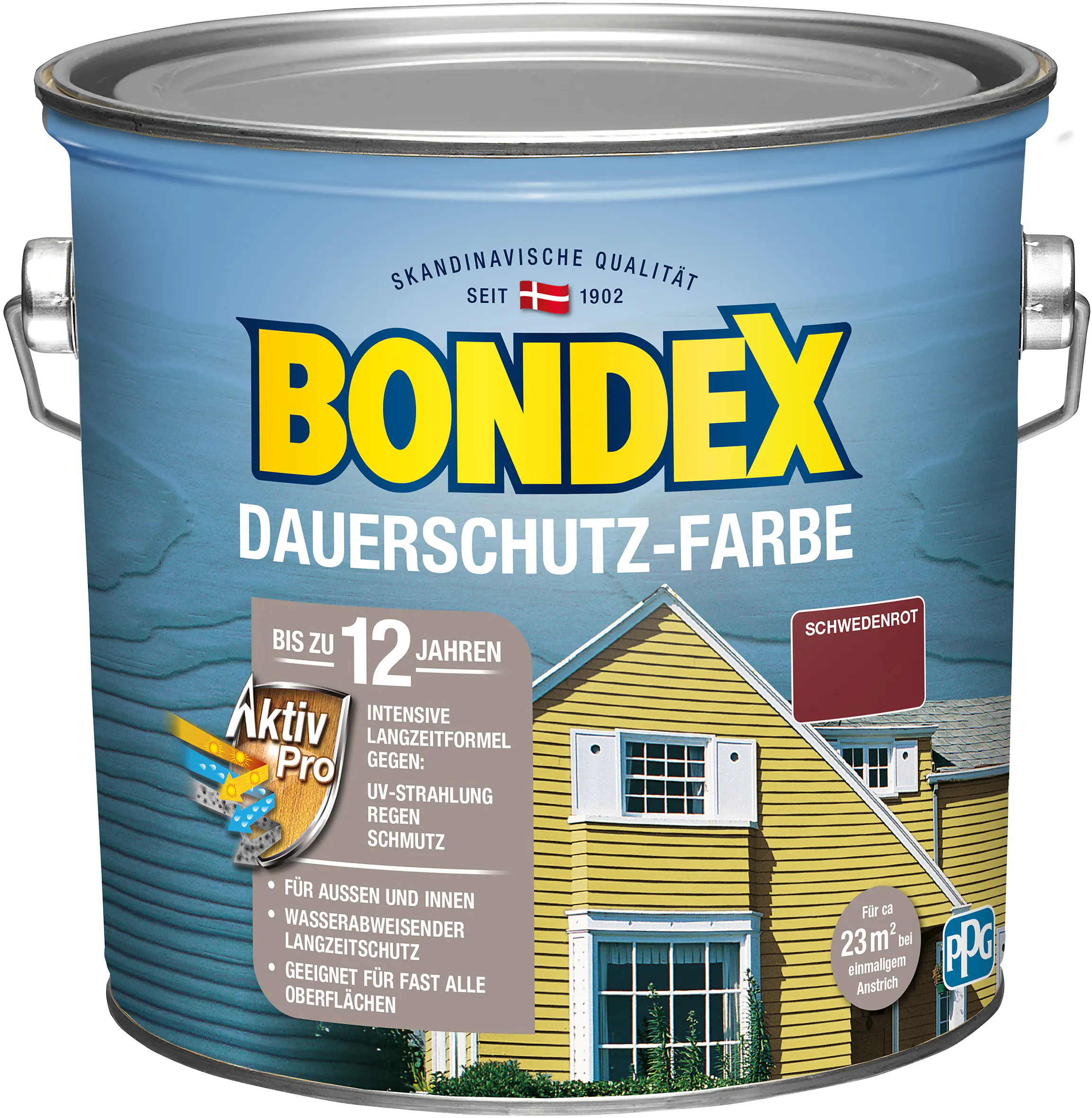 Bondex Dauerschutz-Holzfarbe 2,5 L schwedenrot