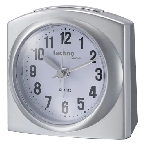 Technoline Quarzwecker Modell L analog silber
