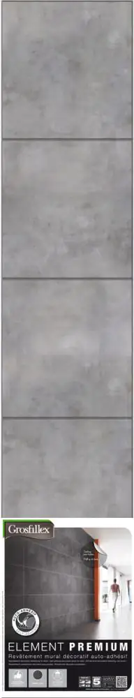 Grosfillex Kunststoff Element Premium 260 x 50 cm 6 mm Beton Square