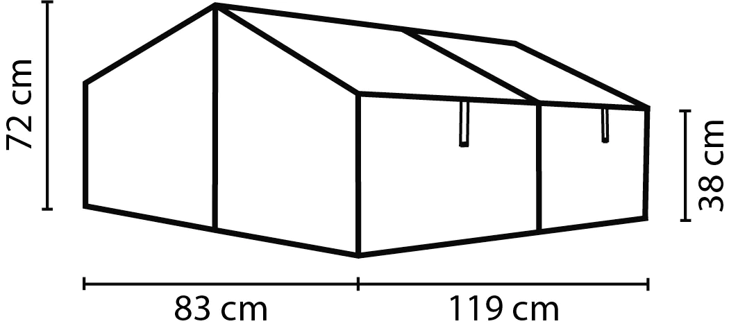 Vitavia Frühbeet Gaia Jumbo HKP 119 x 83 x 72 cm schwarz