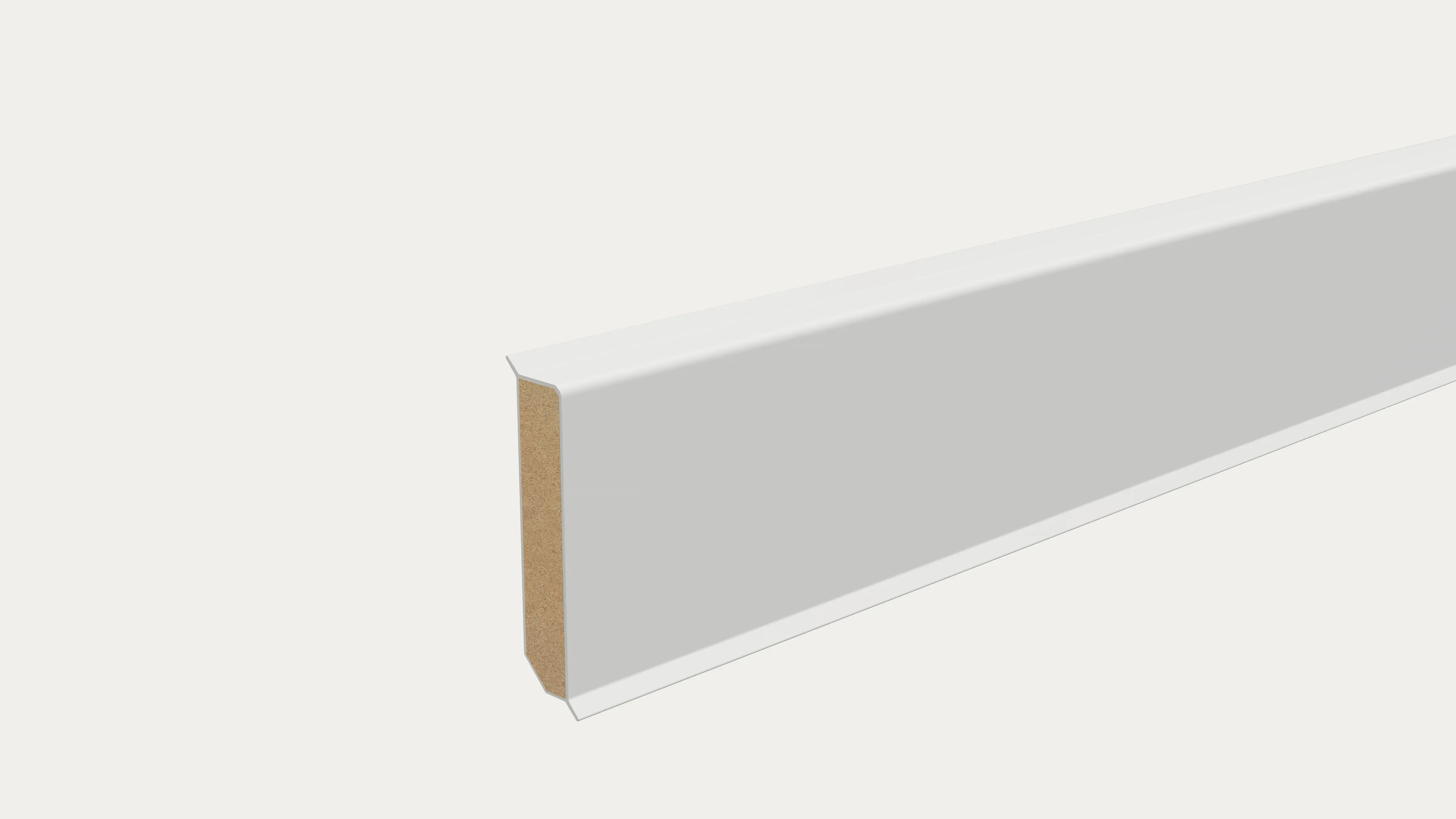 Neuhofer Fußleiste MDF 240 cm x 60 x 13 mm weiß 