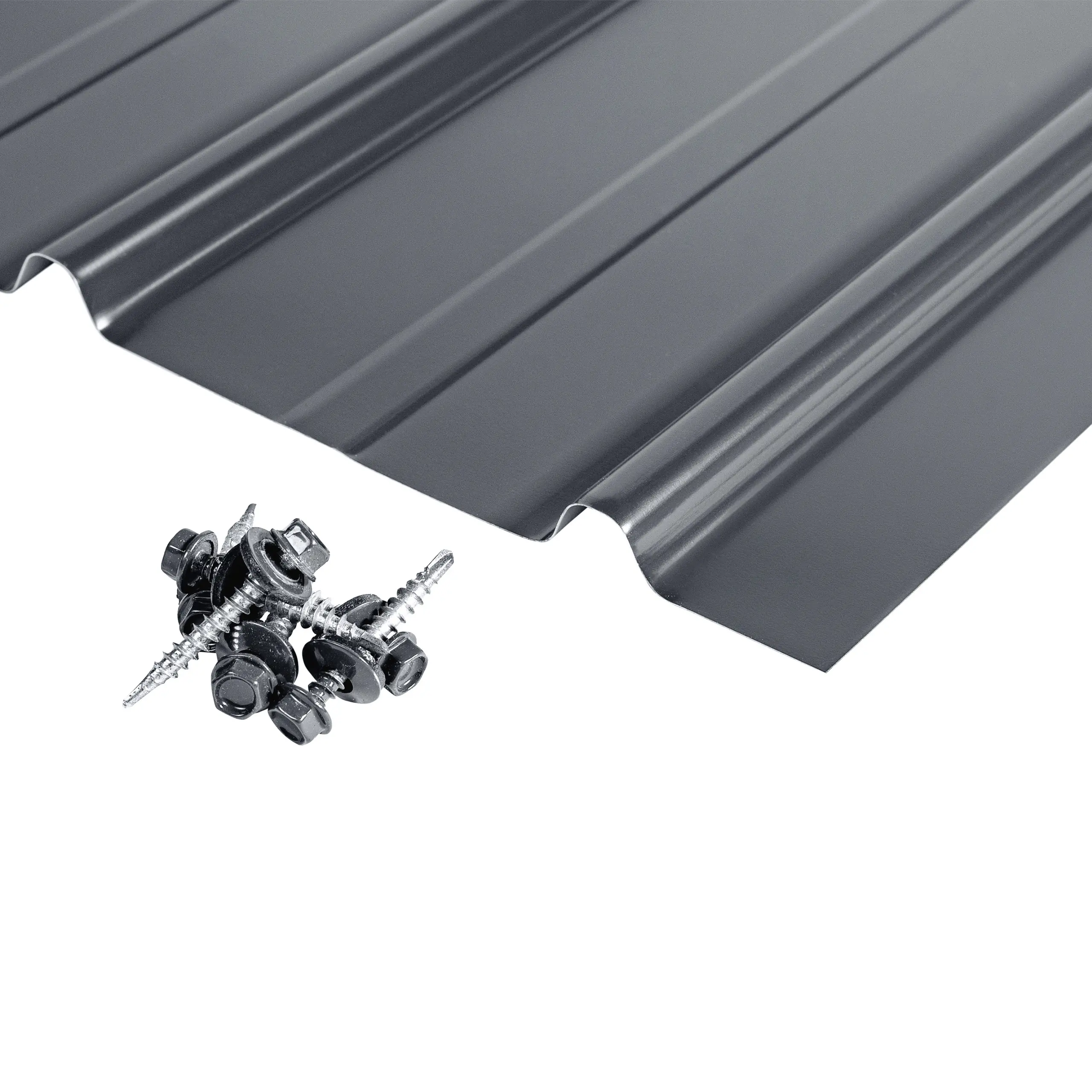 SMART Cover Set H12 Plus Trapez-Abdeckblech inkl. Schrauben Grau RAL 7016 12 Stück