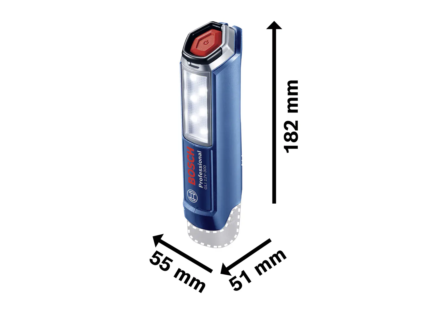 Bosch Professional Akku-Leuchte GLI 12V-300 Solo im Karton