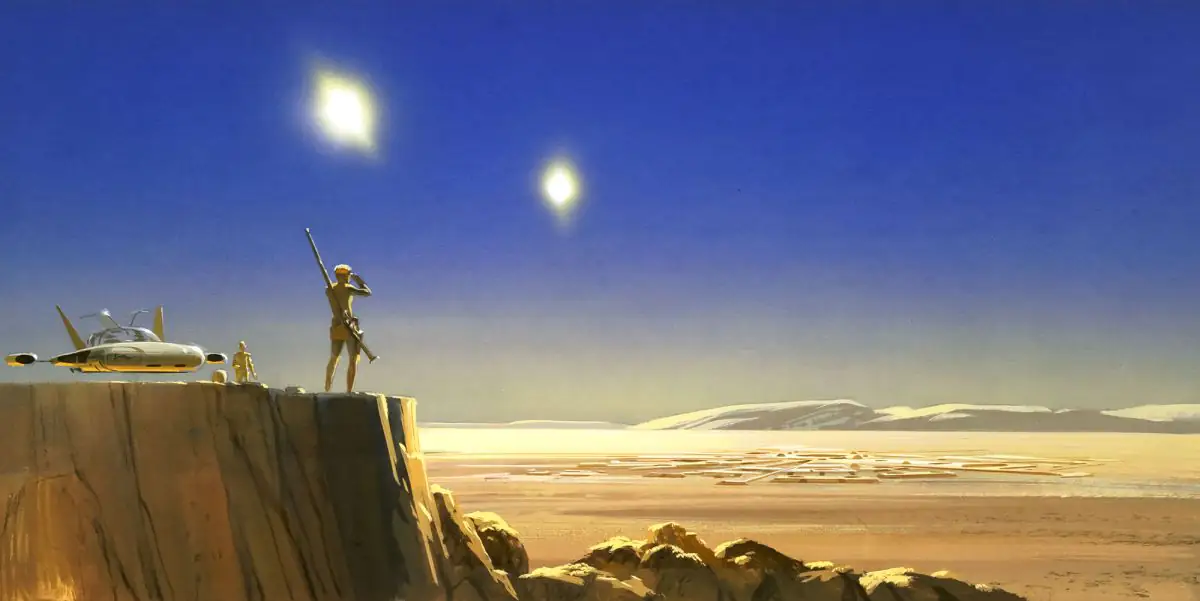 Komar Vlies Fototapete Star Wars Classic Raumhafen 500 x 250 cm 
