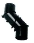 FireFix Universal-Ofenrohrbogen Ø 130 mm, 4-teilig, schwarz