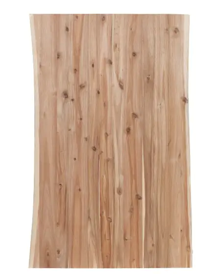 Tischplatte Akazie massiv mit natürlicher Kante 180 x 90 cm 38 mm