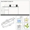 Lechuza Balkonkasten BALCONERA Cottage 80 cm, mokka