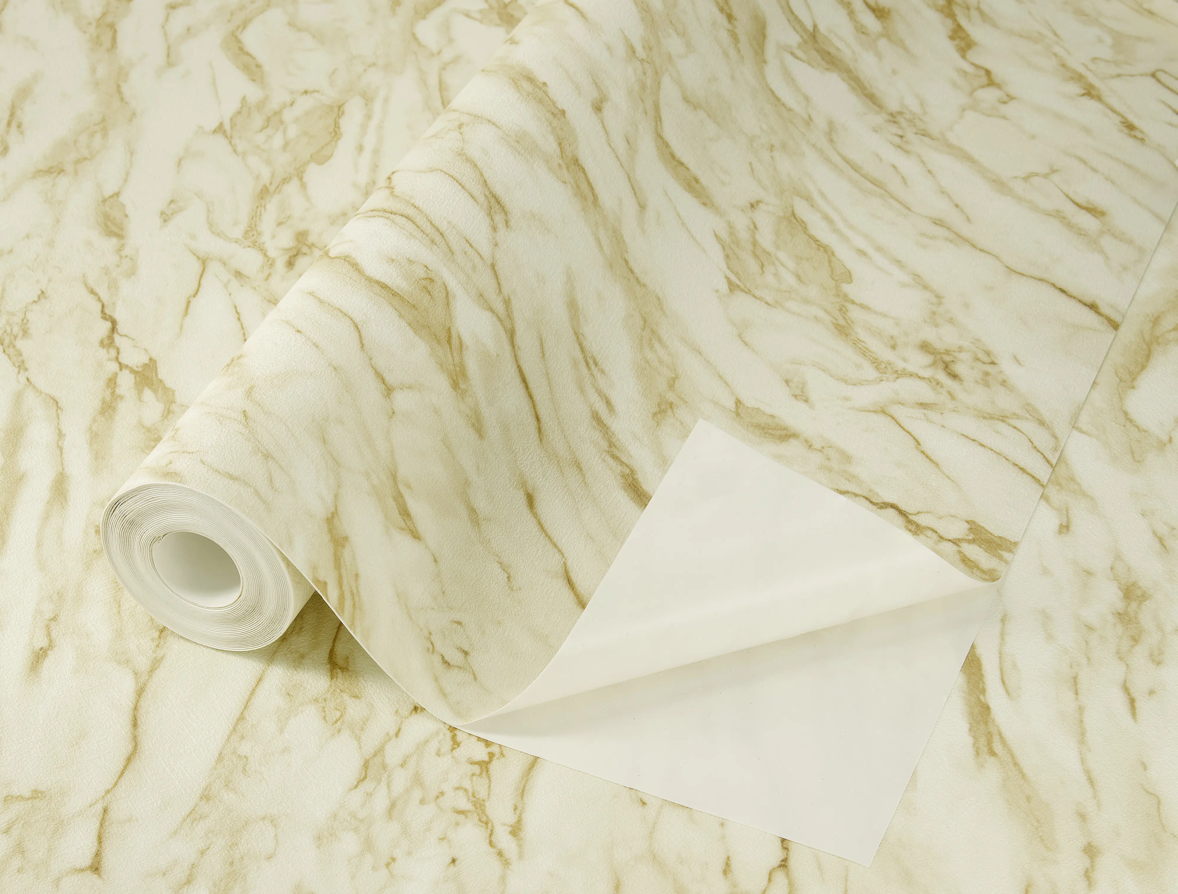 Tesa x Rasch selbstklebende Tapete Carrara Marmor Beton beige 6 x 0,53 m