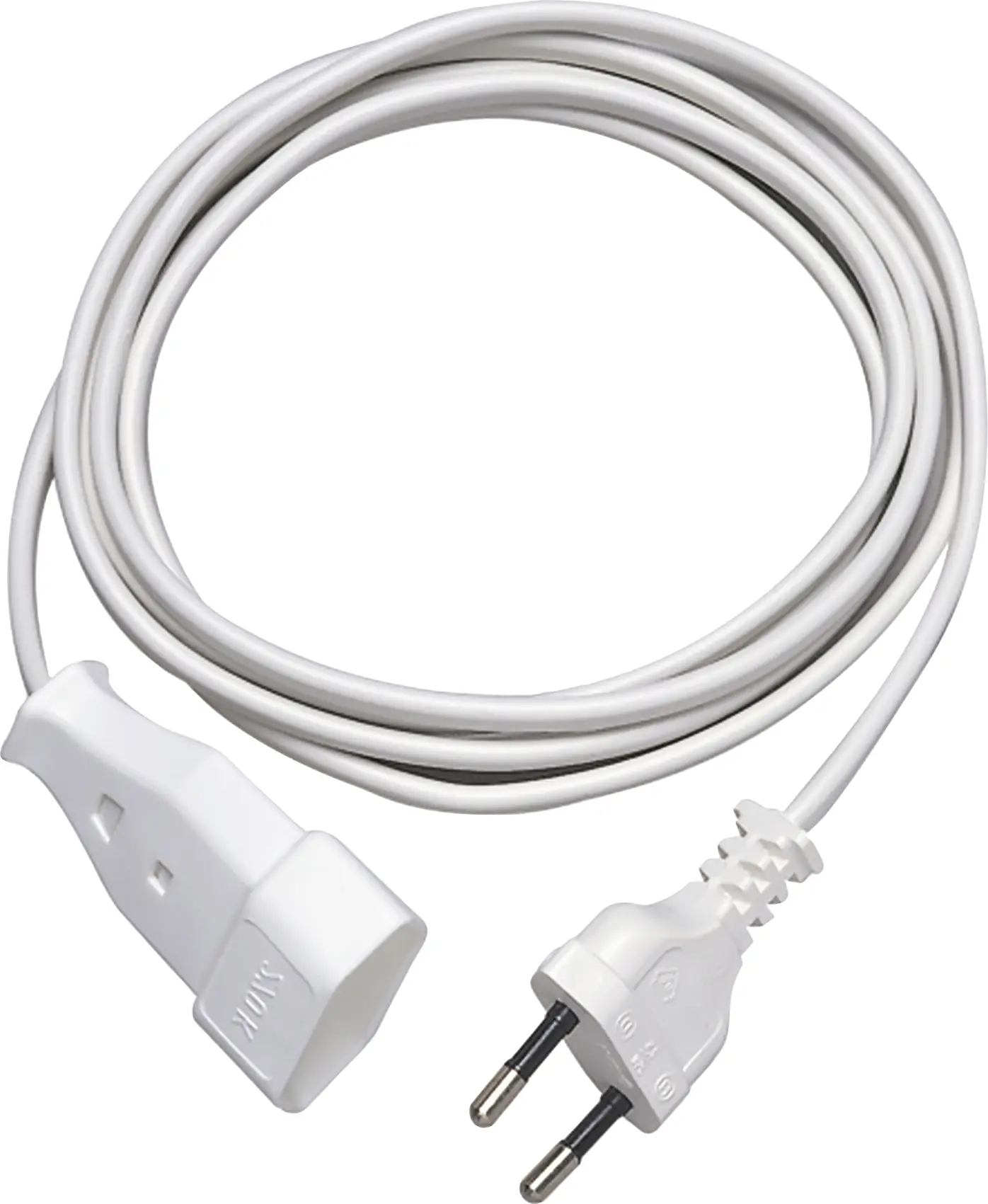 REV Verlängerungskabel Innen 2 Meter H03VVH2-F weiß Flachstecker