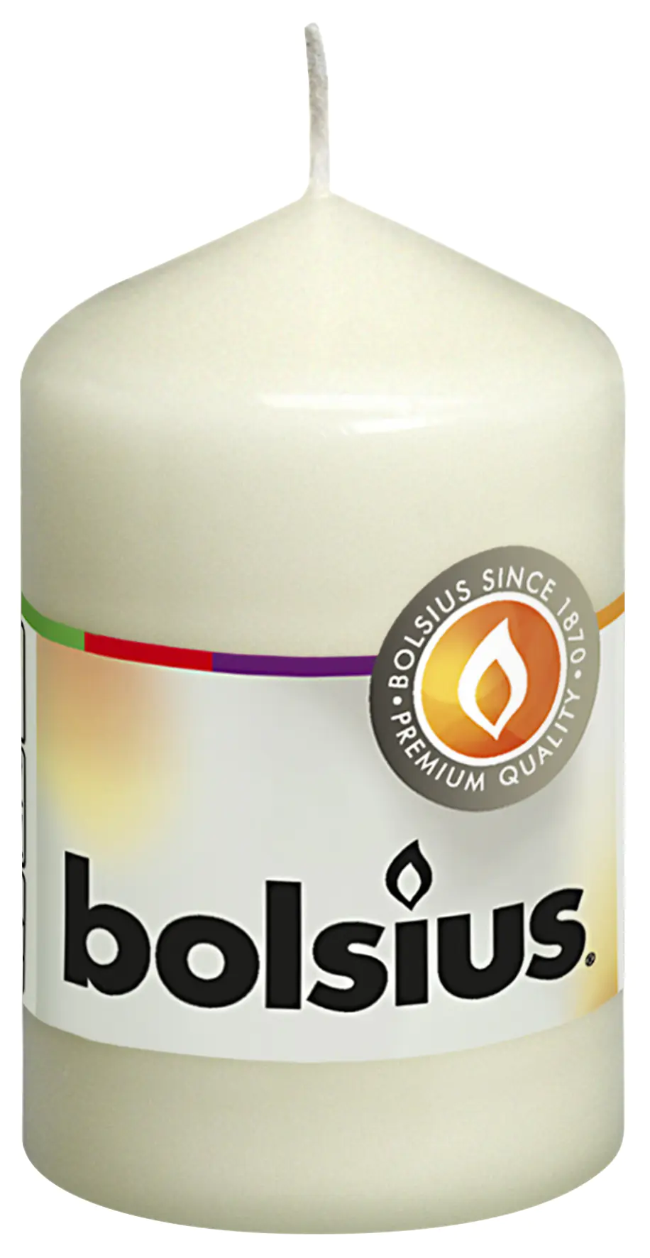 Bolsius Stumpenkerze 80/48 mm elfenbein