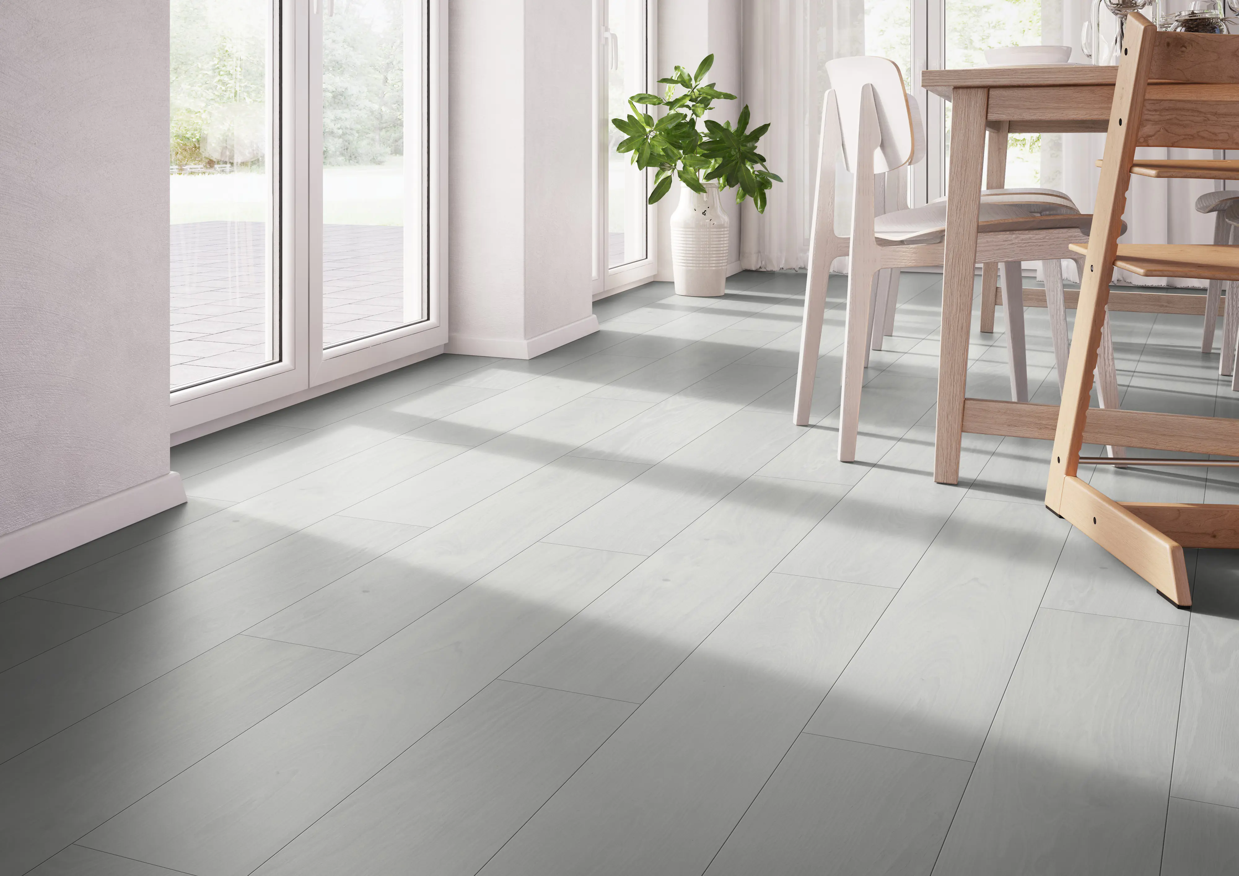 Classen Laminat Megaloc Aquaprotect 128,5 x 19,2 cm 8 mm Oak white creme