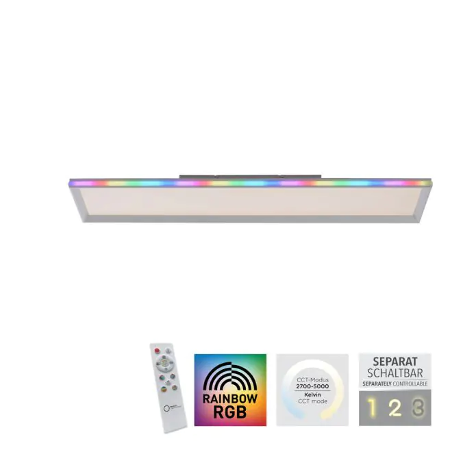 JustLight CCT LED Deckenleuchte Galactica weiß 100 x 25 cm dimmbar