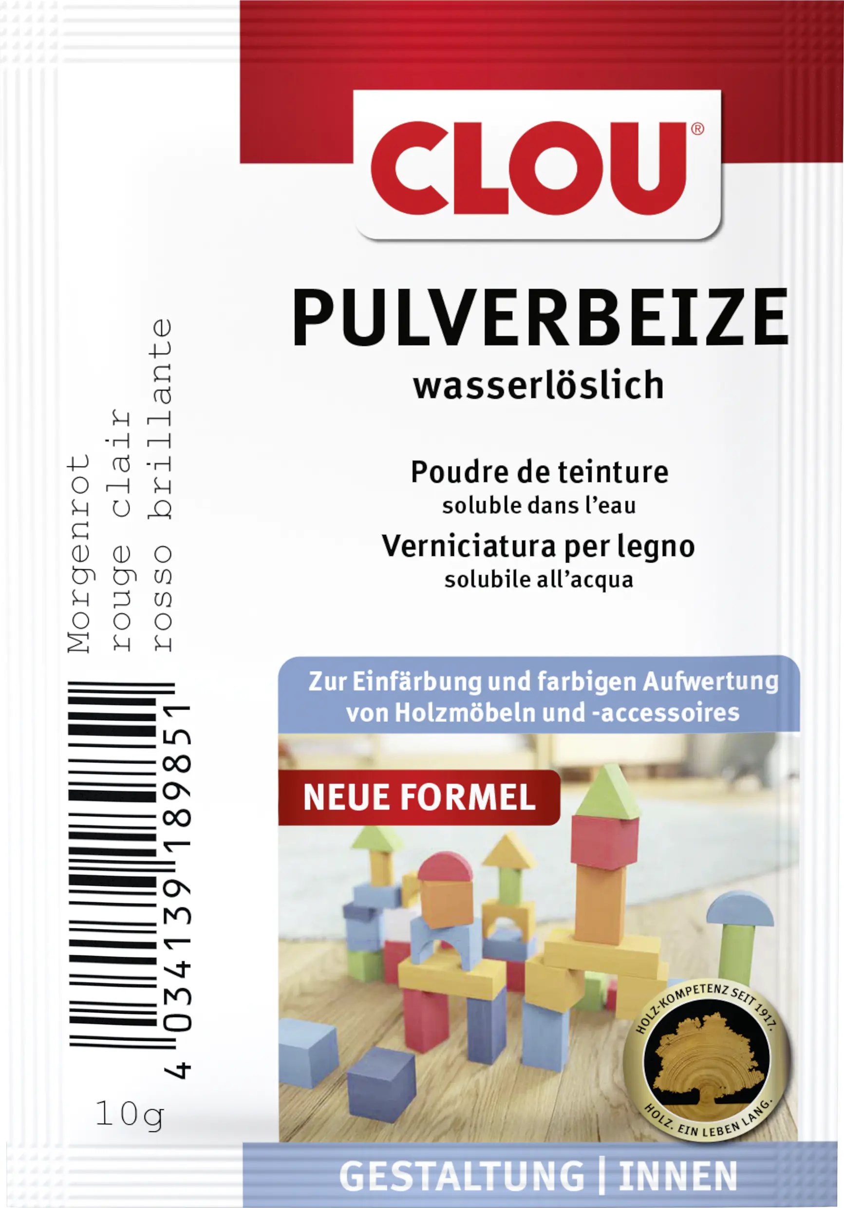 Clou Holzbeize 12 g morgenrot