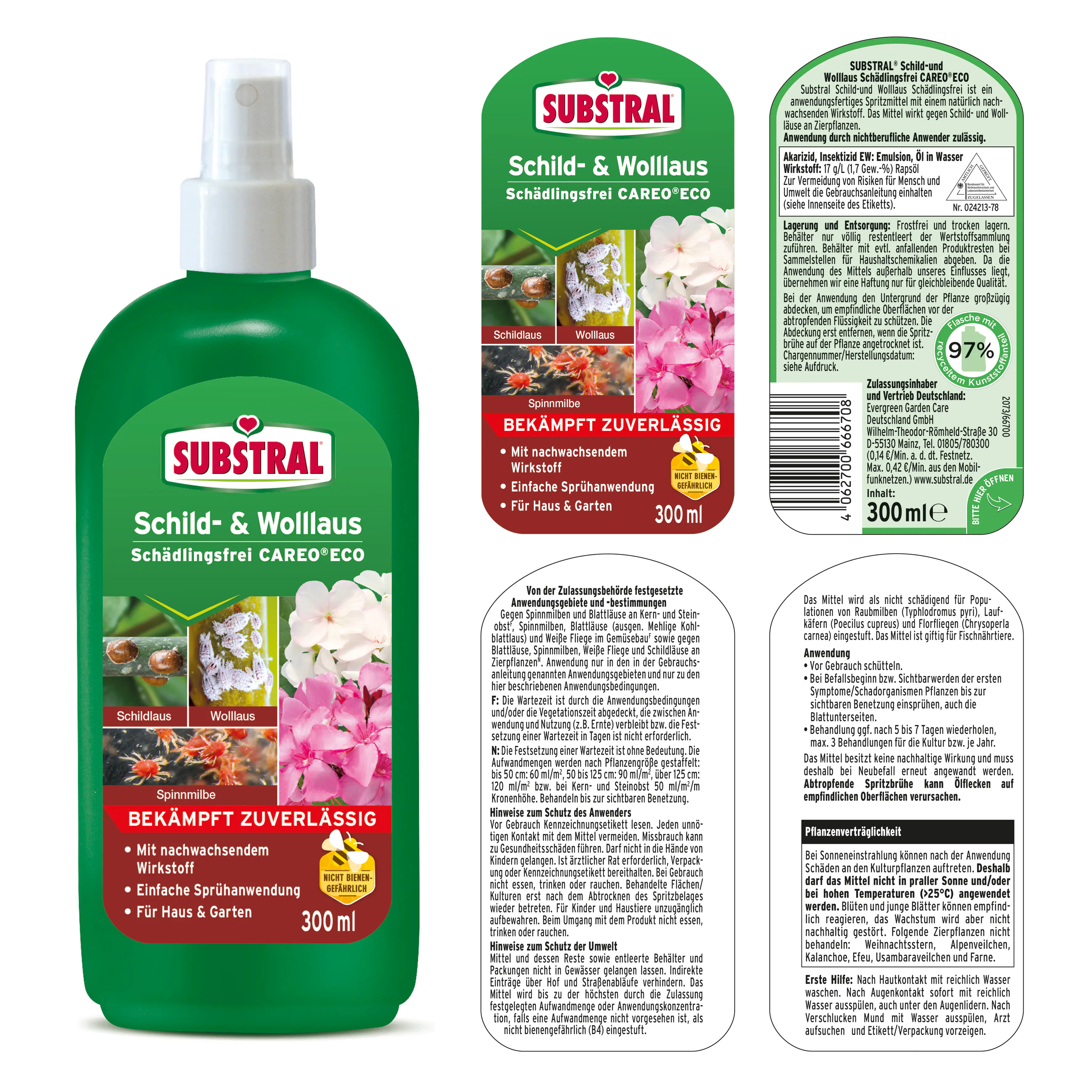 Substral Careo Eco Schild- und Wolllaus Schädlingsfrei 300 ml