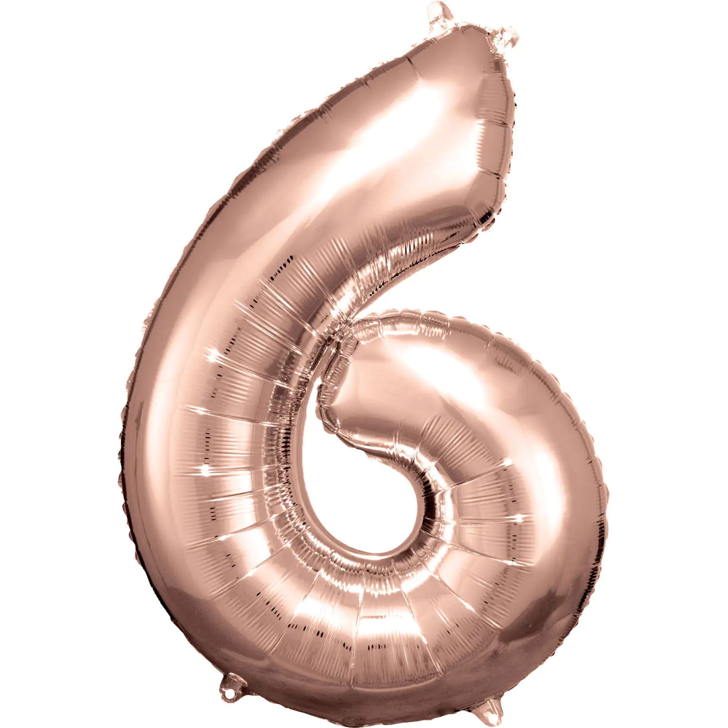 Folienballon Zahl 6 rosegold 60 cm x 86 cm