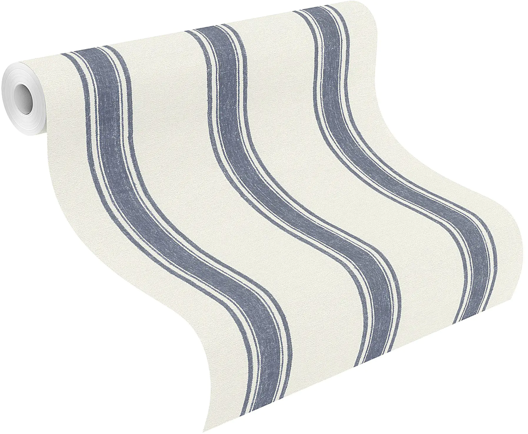 Rasch Vliestapete 555646 Blau-Indigo Streifen 10,05 m x 0,53 m