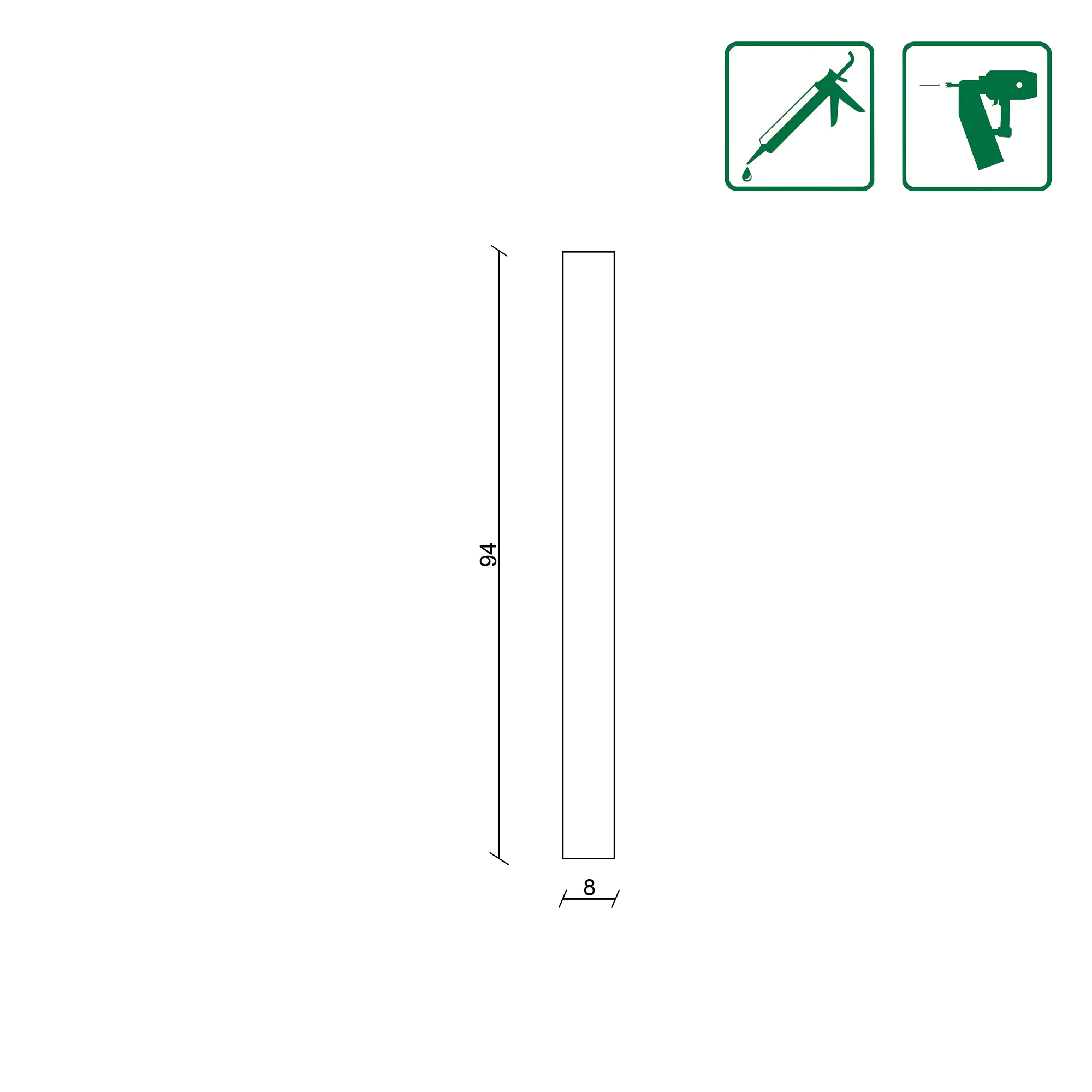 Neuhofer Wandleistenset Shaker Style 118 cm x 94 x 8 mm