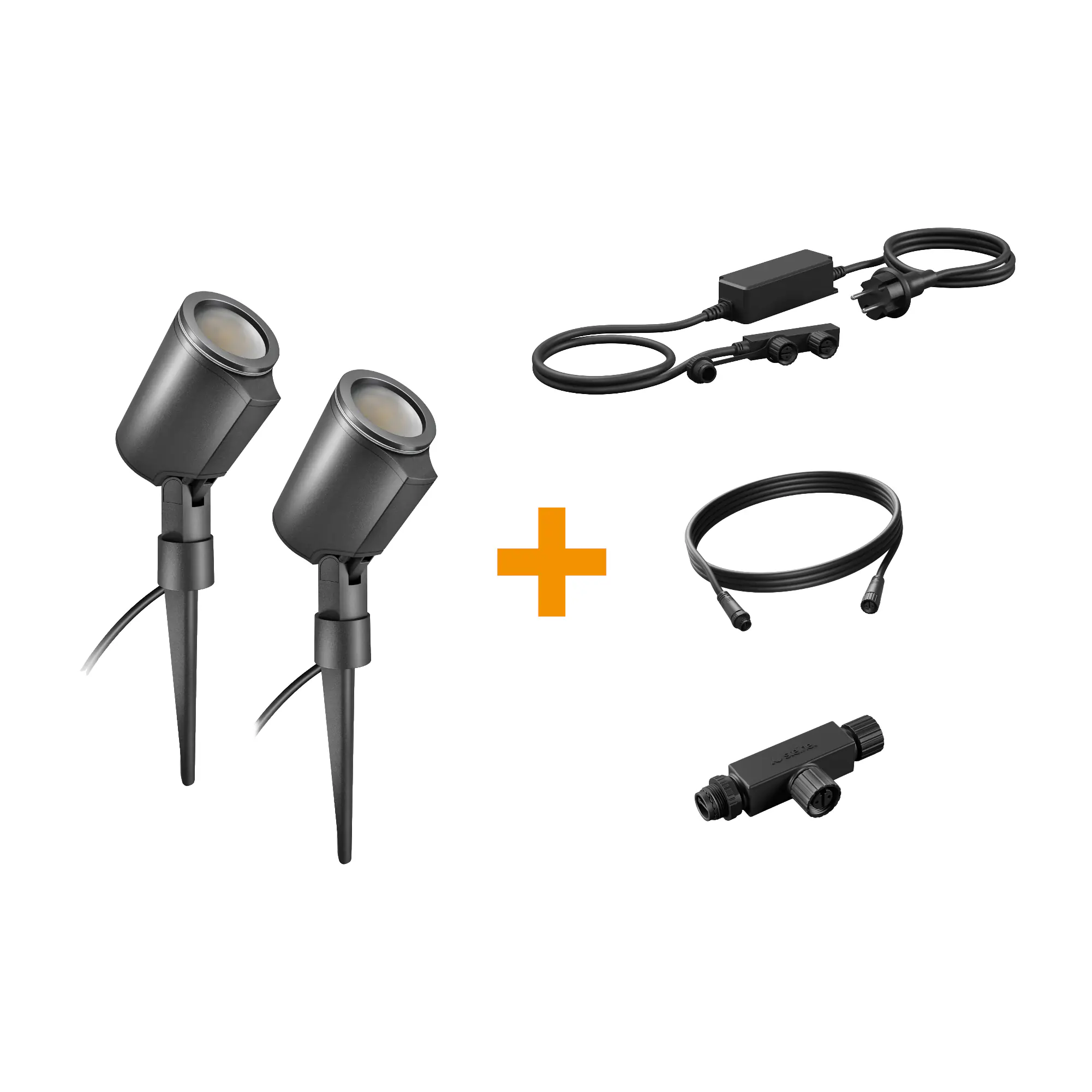 Steinel LED Strahler Spot Garten 24V Starter-Set warmweiß-neutralweiß anthrazit
